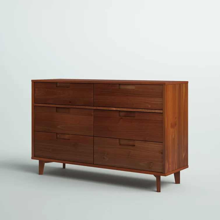 Yarber Groove 6 Drawer Double Dresser