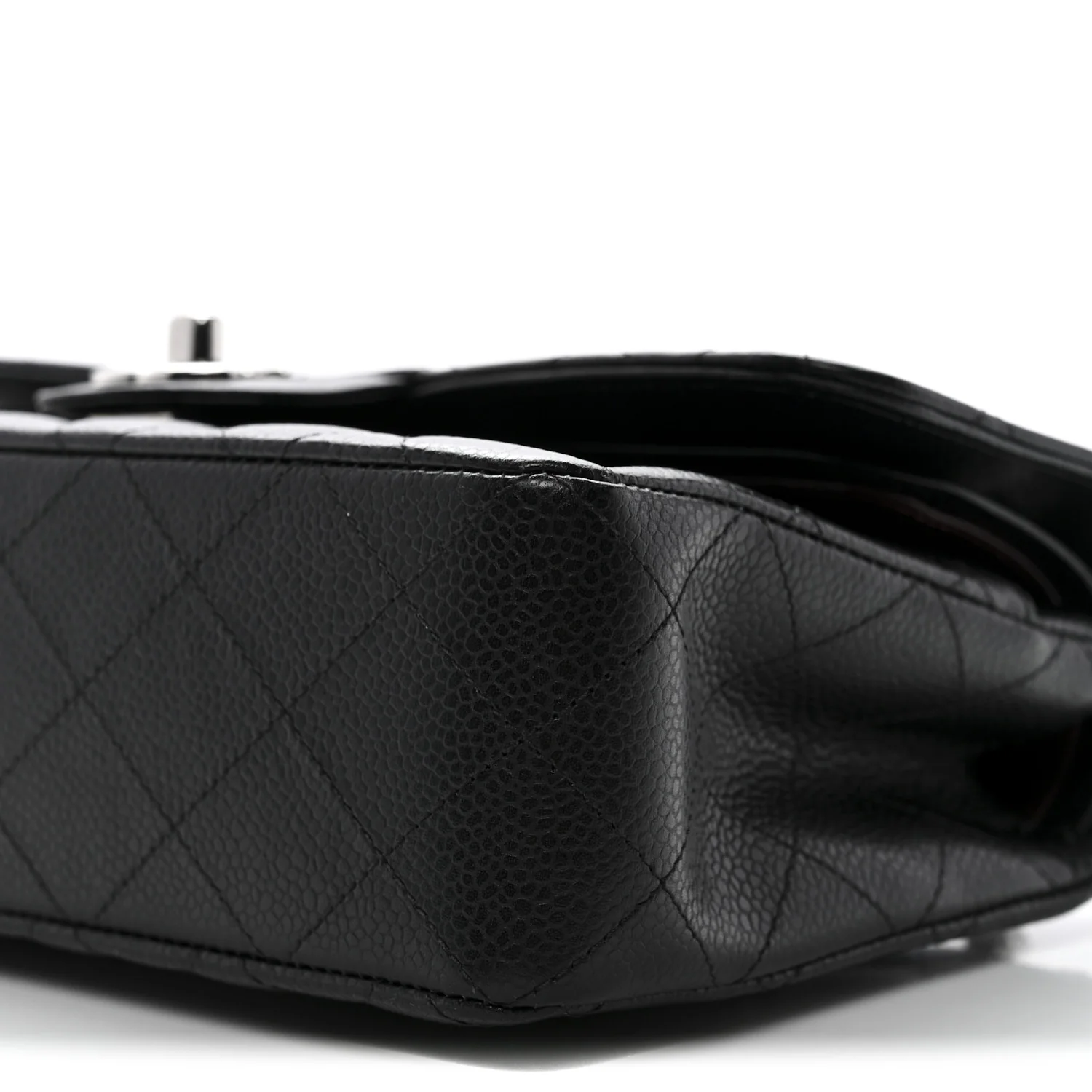 Caviar Quilted Small Double Flap Black - Top Club