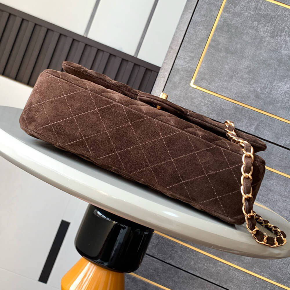 CHANEL Suede Classic Double Flap Handbag(HIGH-END GRADE) - Top Club