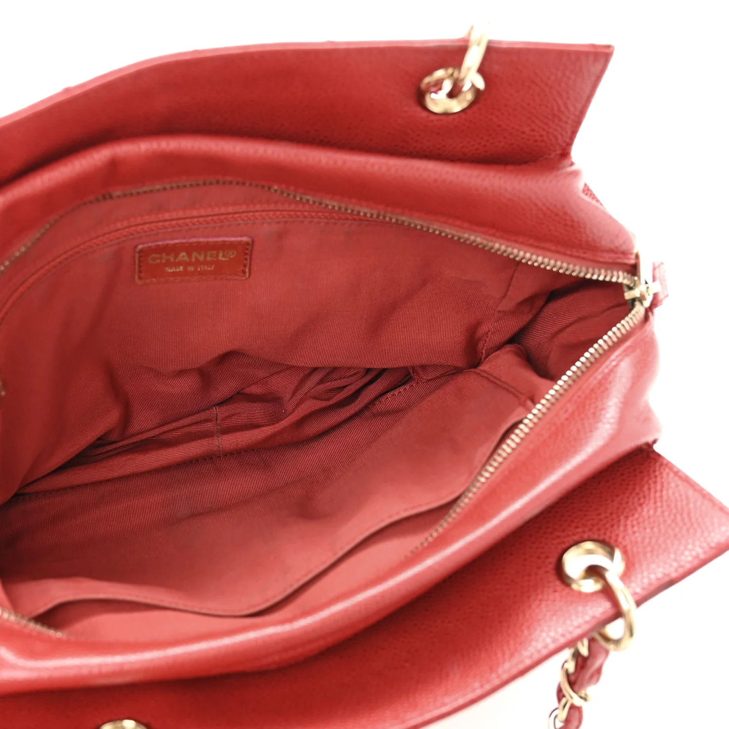 Caviar Quilted Petit Timeless Shopping Tote PTT Red - Top Club