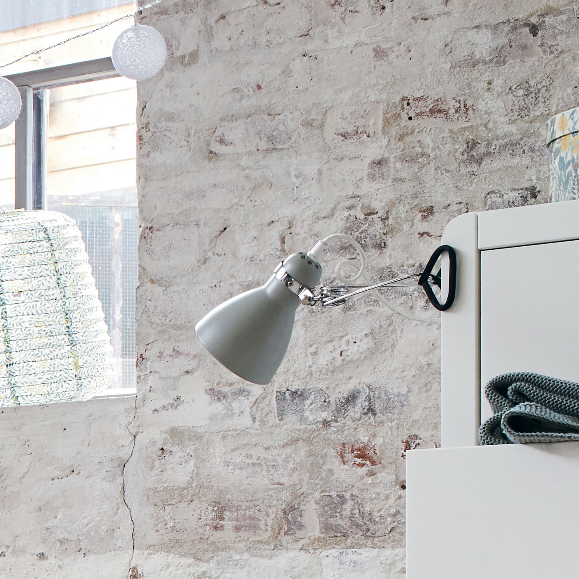 BONNIE - Lampe à pince - vert olivier h29,5cm