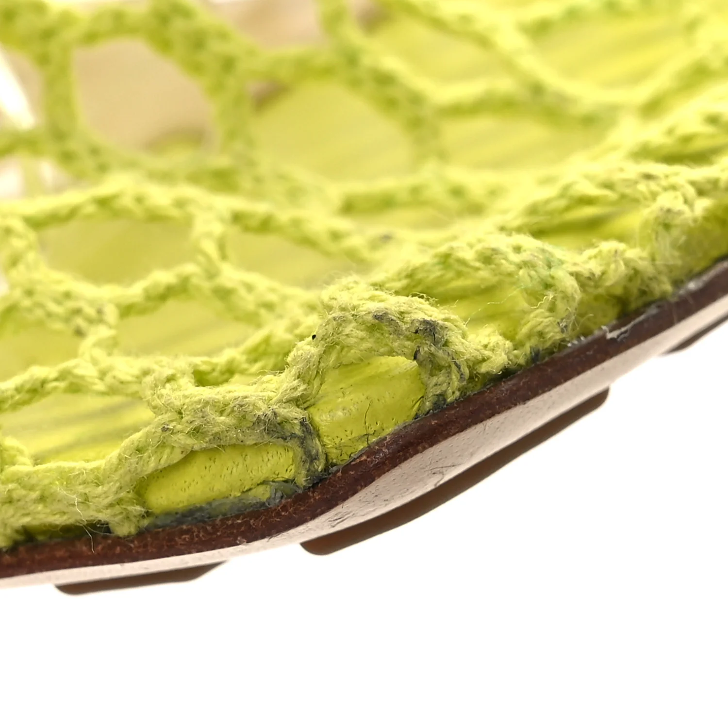 Mesh Nappa Stretch Ankle Tie Sandals 39 Kiwi - Top Club
