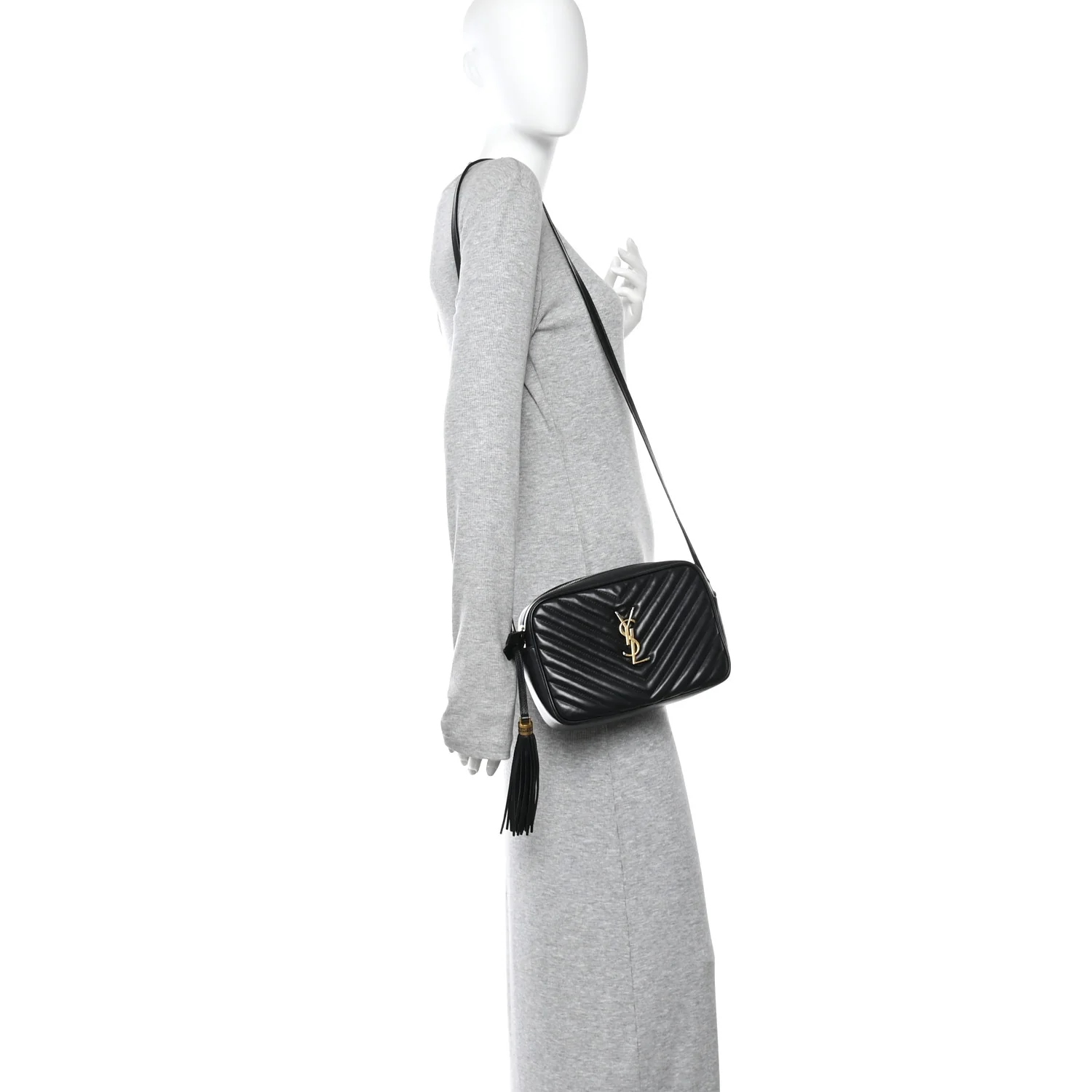 Calfskin Matelasse Monogram Lou Camera Bag Black - Top Club