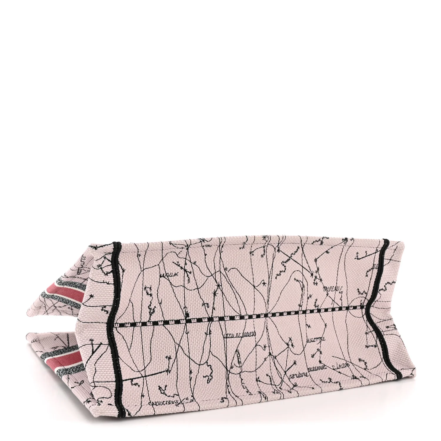 Canvas Embroidered Medium Zodiac Book Tote Latte Multicolor - Top Club