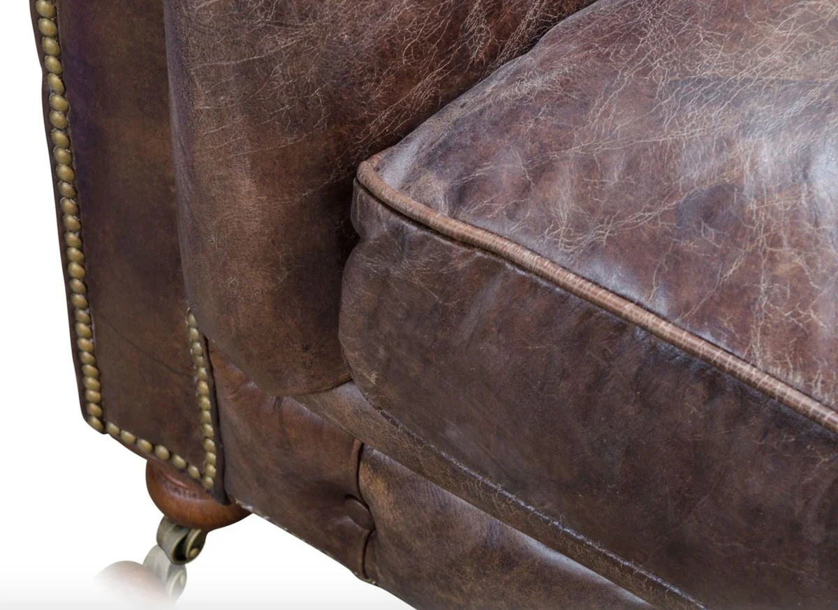 Luxury 6 seater sofa brown 410 x 120 x H. 77 cm - Chesterfield furniture