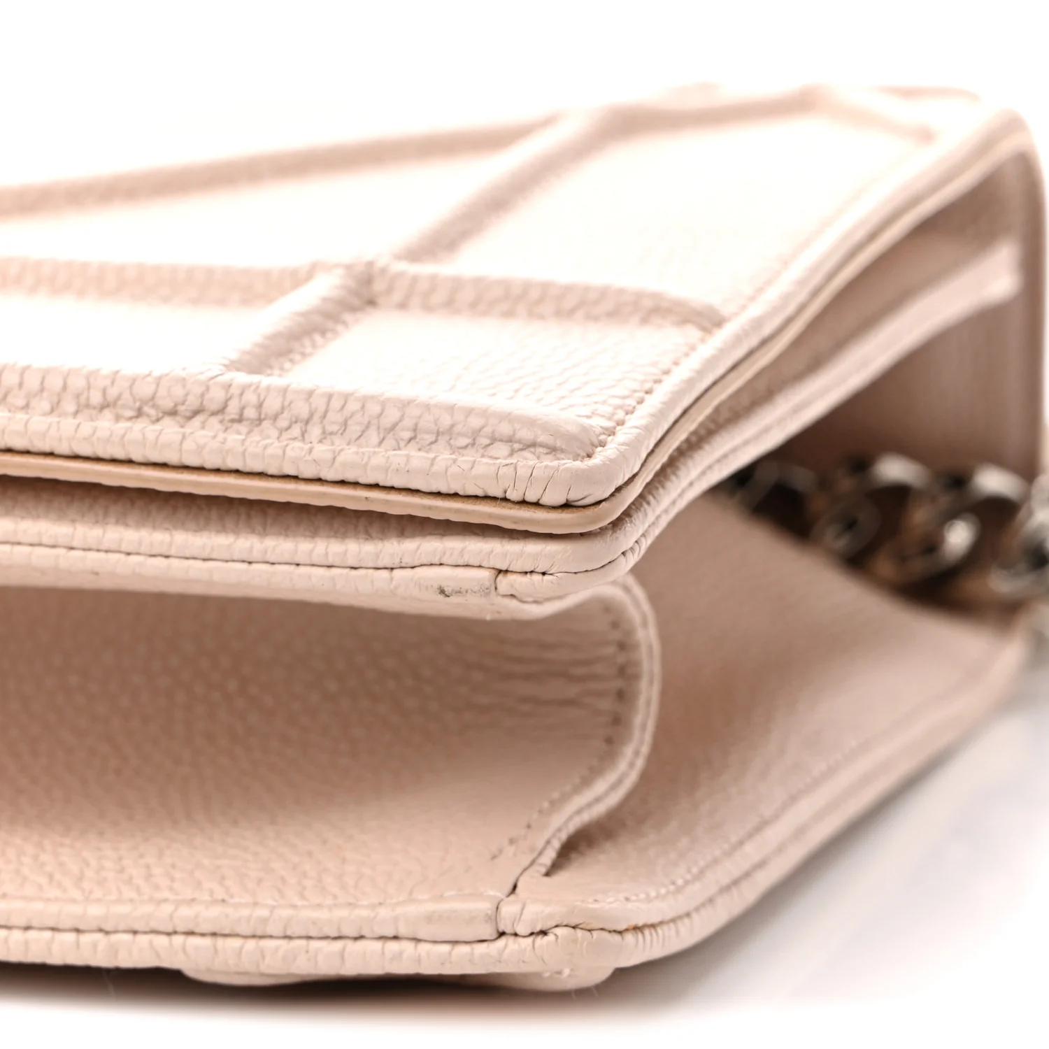 Grained Calfskin Medium Diorama Flap Bag Nude - Top Club