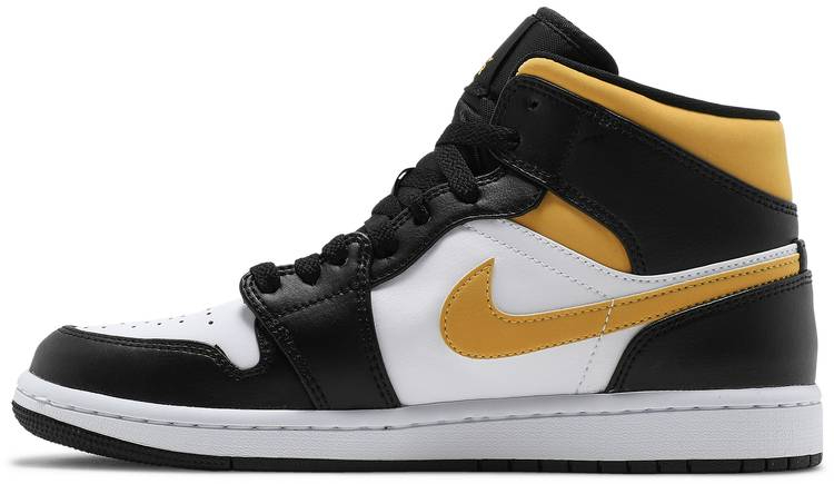 Air Jordan 1 Mid  Black University Gold  554724-177 - Sneaker Replica Workshop