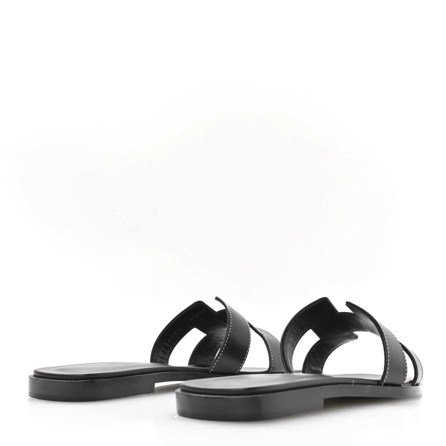 Box Calfskin Oran Sandals 36.5 Black - Top Club