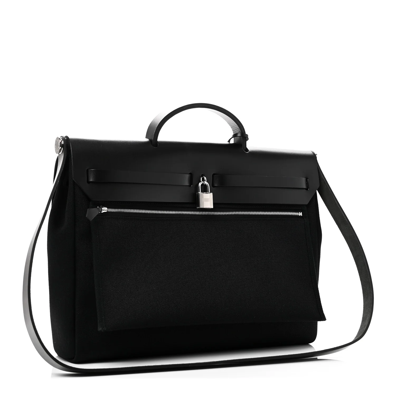 Military Toile Vache Hunter Herbag Messenger 39 Black - Top Club