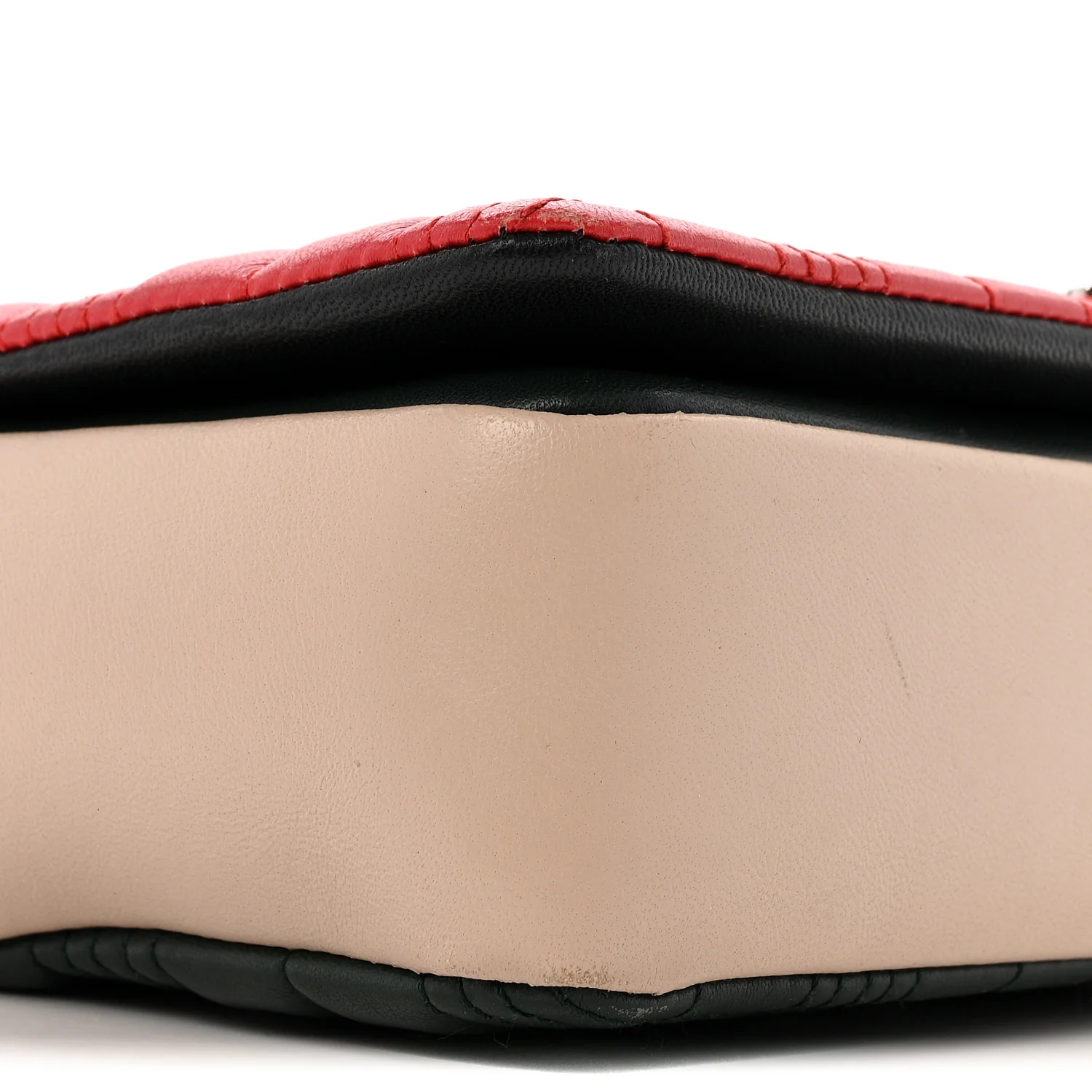Lambskin Quilted Small Lola Bag Bright Red Orange - Top Club