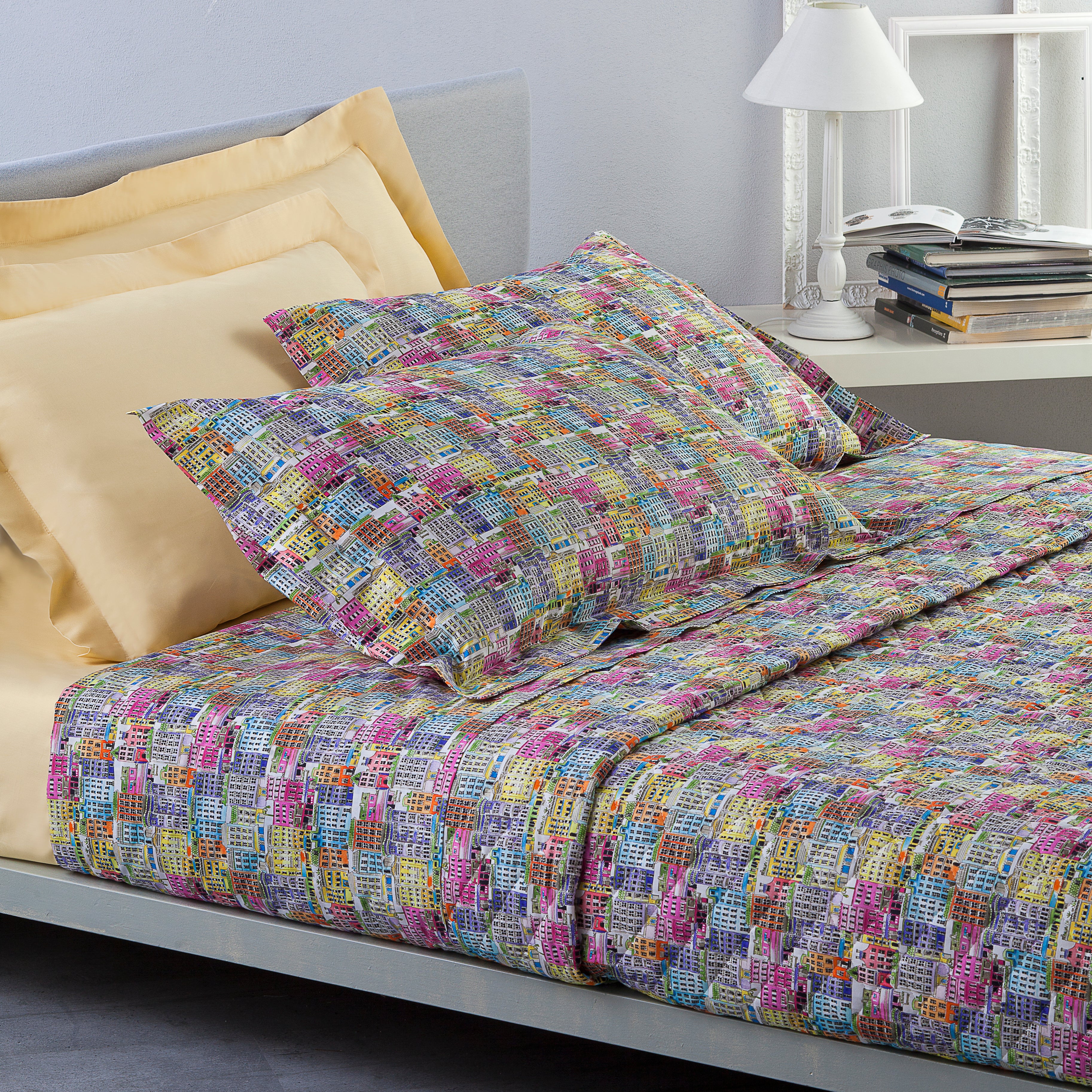 Copriletto Trapuntato In Percalle Village Matrimoniale