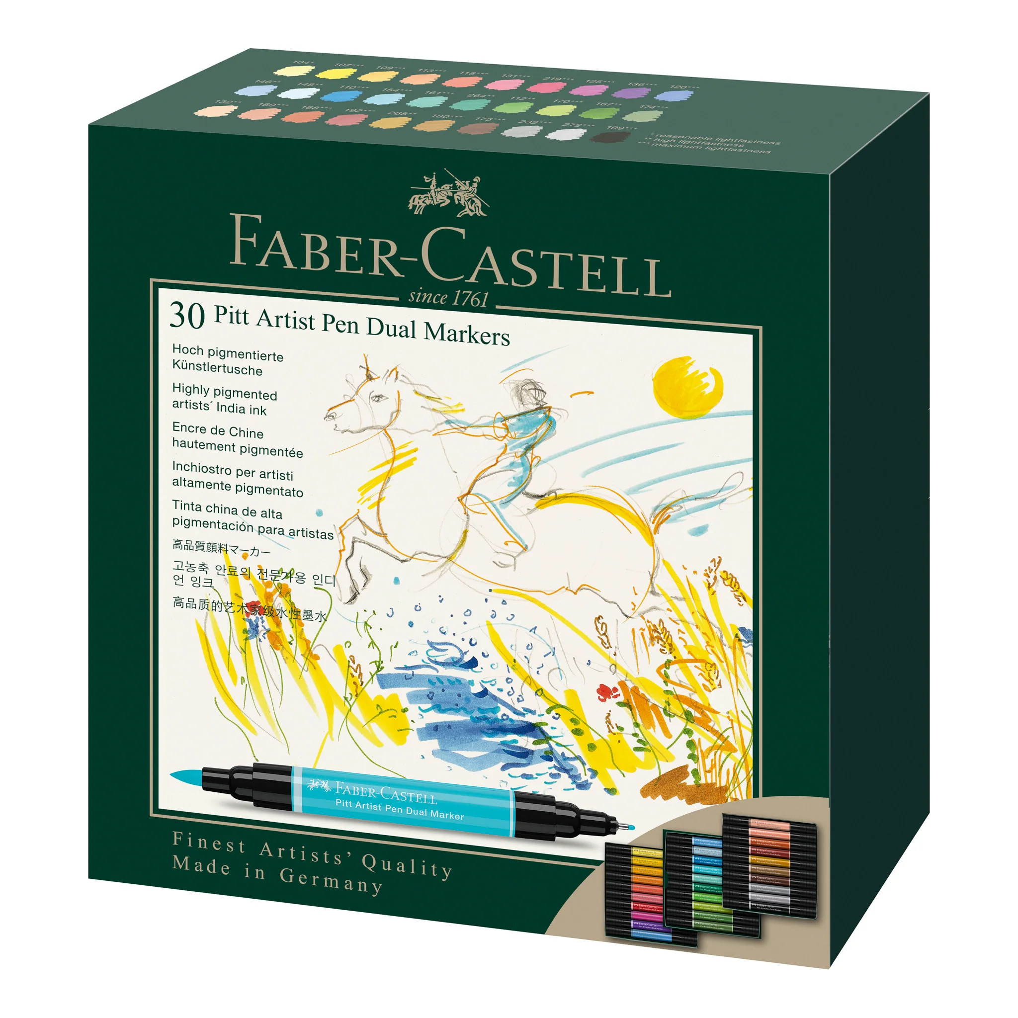 Pitt Artist Pen Dual Markers, Wallet of 30