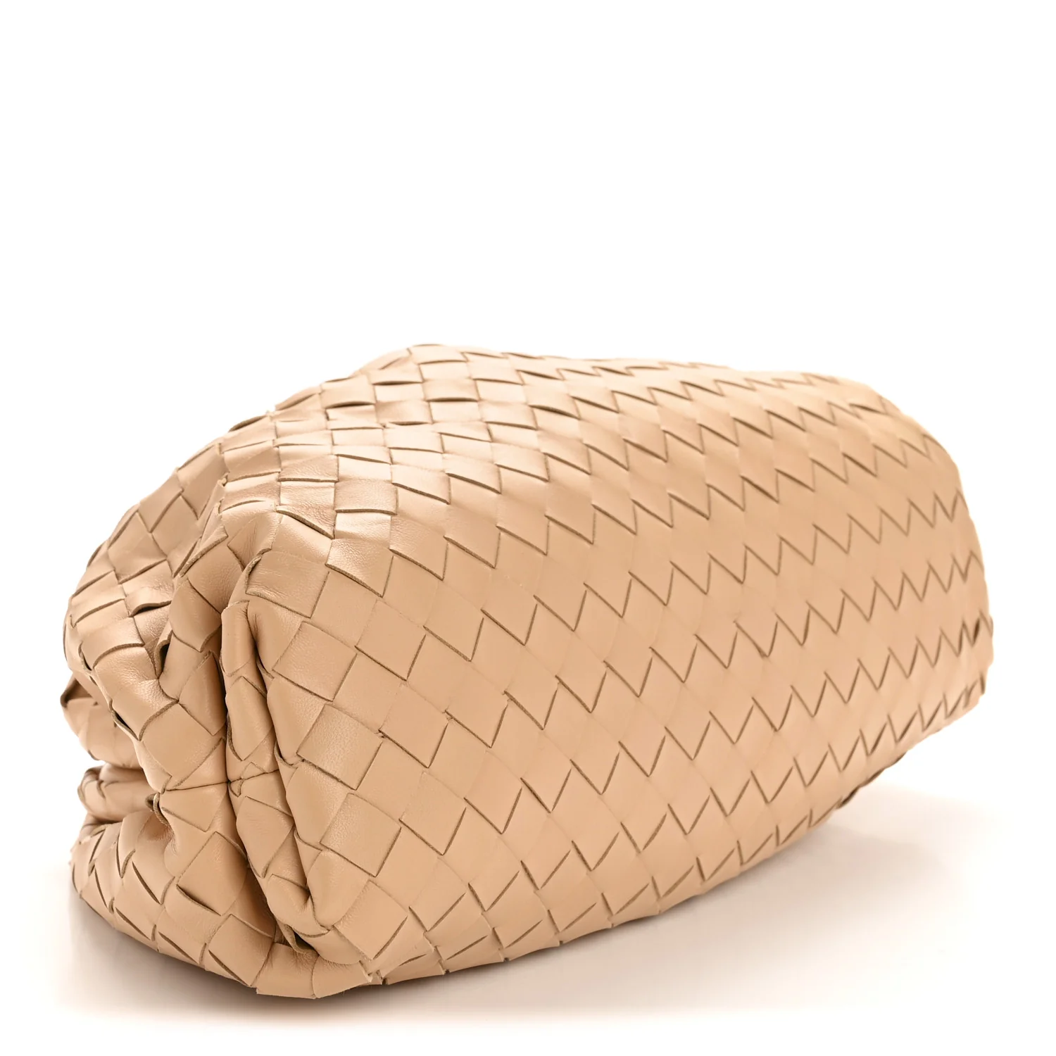 Nappa Maxi Intrecciato The Pouch Oversized Clutch Almond - Top Club