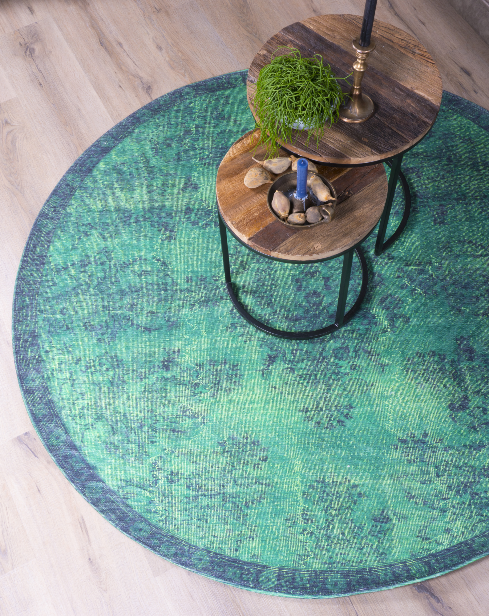 Vloerkleed Yves Groen Rond ø120 cm