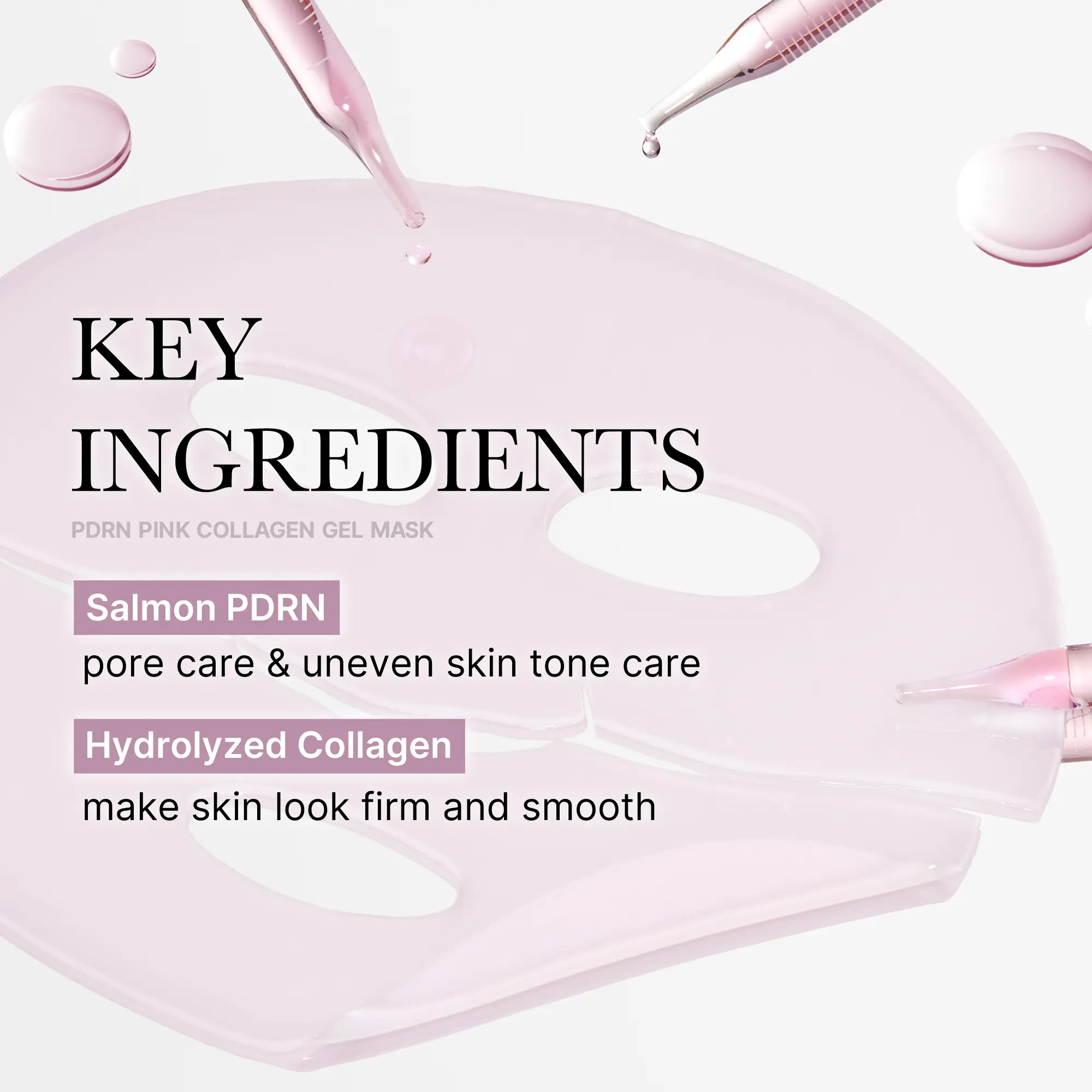 [medicube] PDRN Pink Collagen Gel Mask 4 Sheets Salmon DNA Color Changing Pink Glow Collagen Facial Mask Korean Skincare