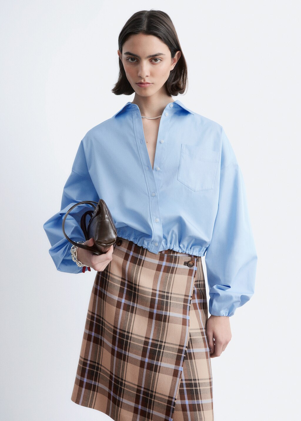 & Other Stories CROPPED DRAWSTRING SHIRT