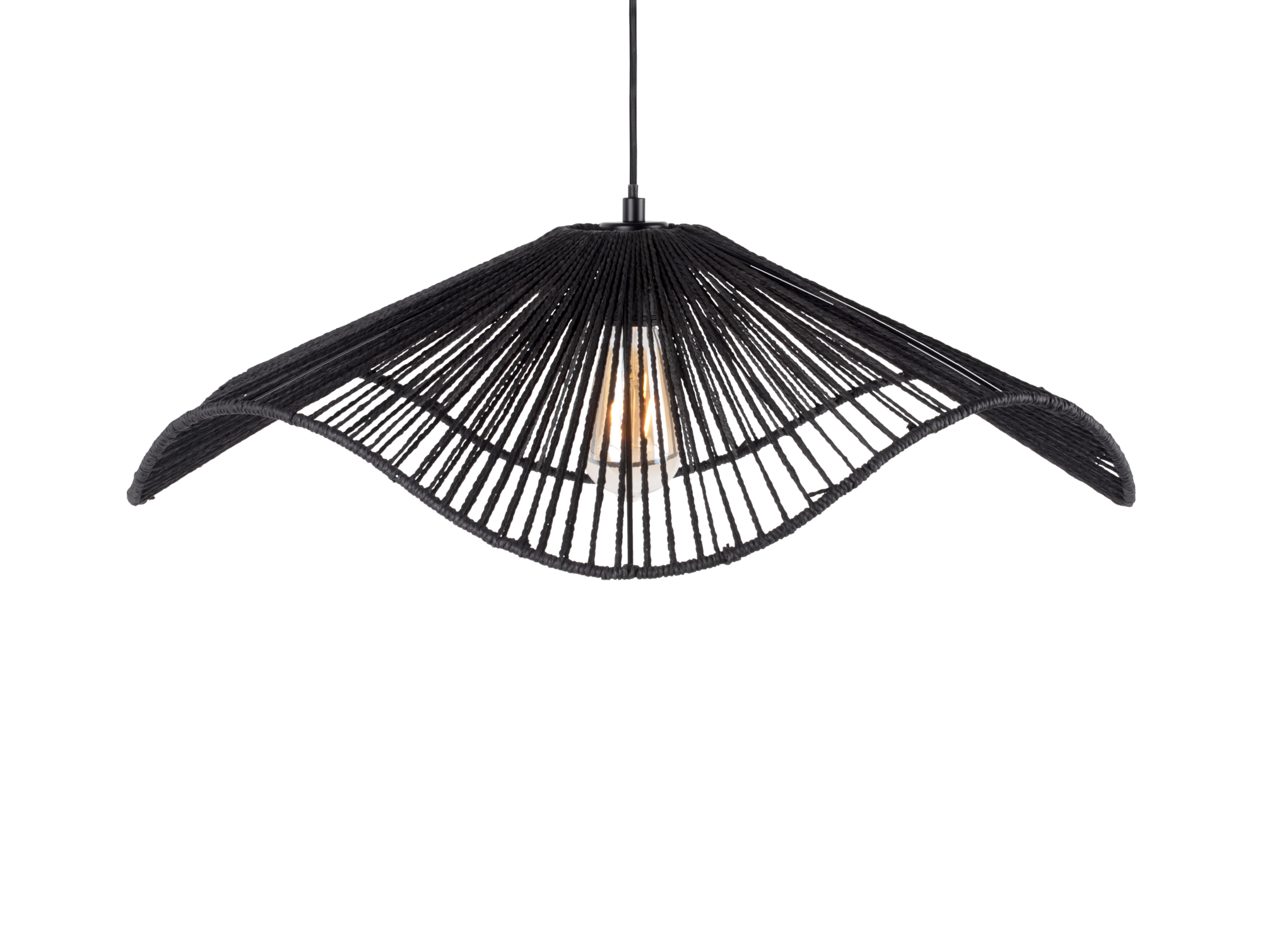 Pendant lamp Sombra paper rope black