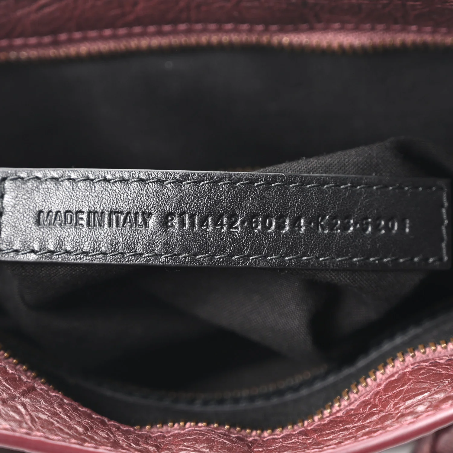 Agneau Arena Classic Hardware Small Le City Dark Burgundy - Top Club