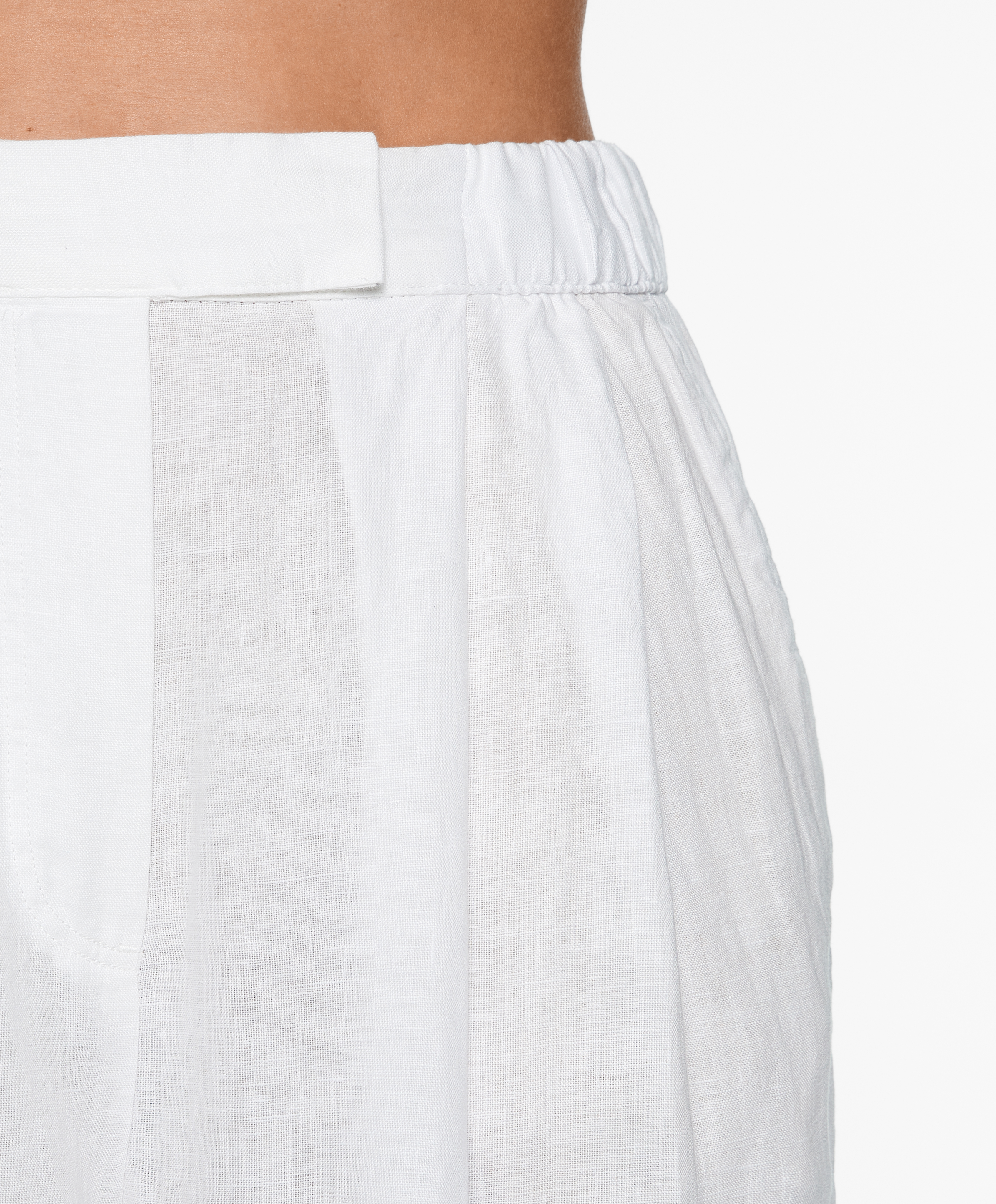 OYSHO Tailored-fit 100% linen trousers