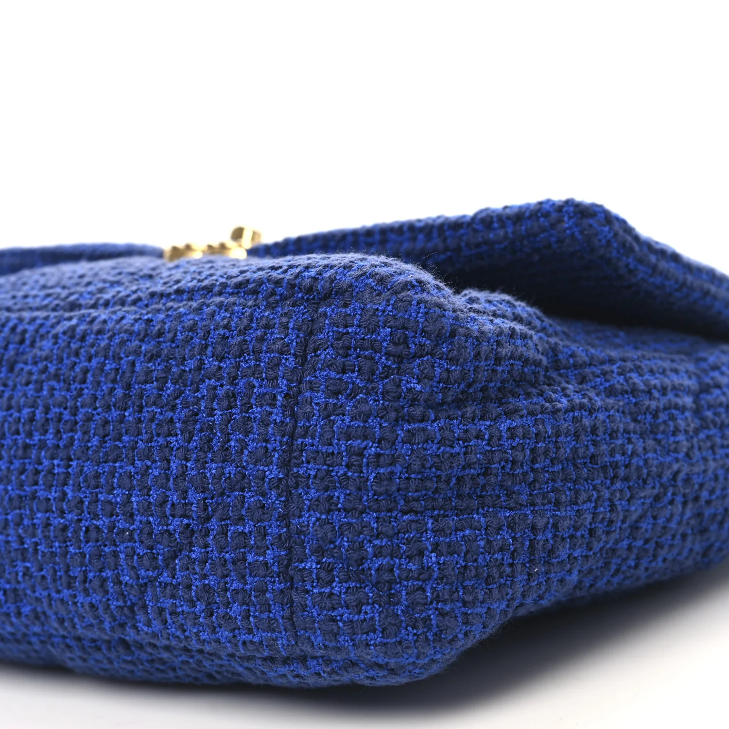 Tweed Quilted Large Chanel 19 Flap Blue - Top Club