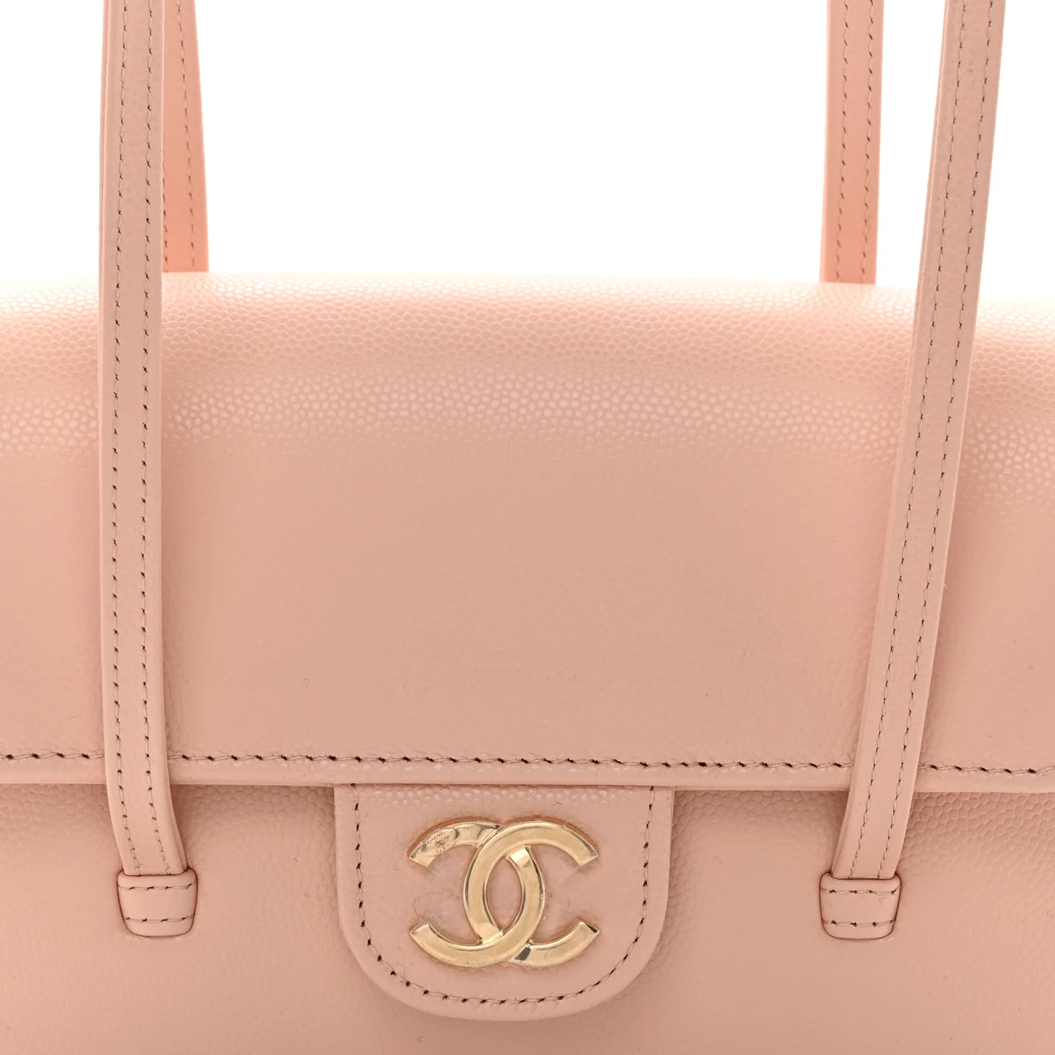 Shiny Caviar Mini Preppy Coco Shoulder Bag Light Pink - Top Club