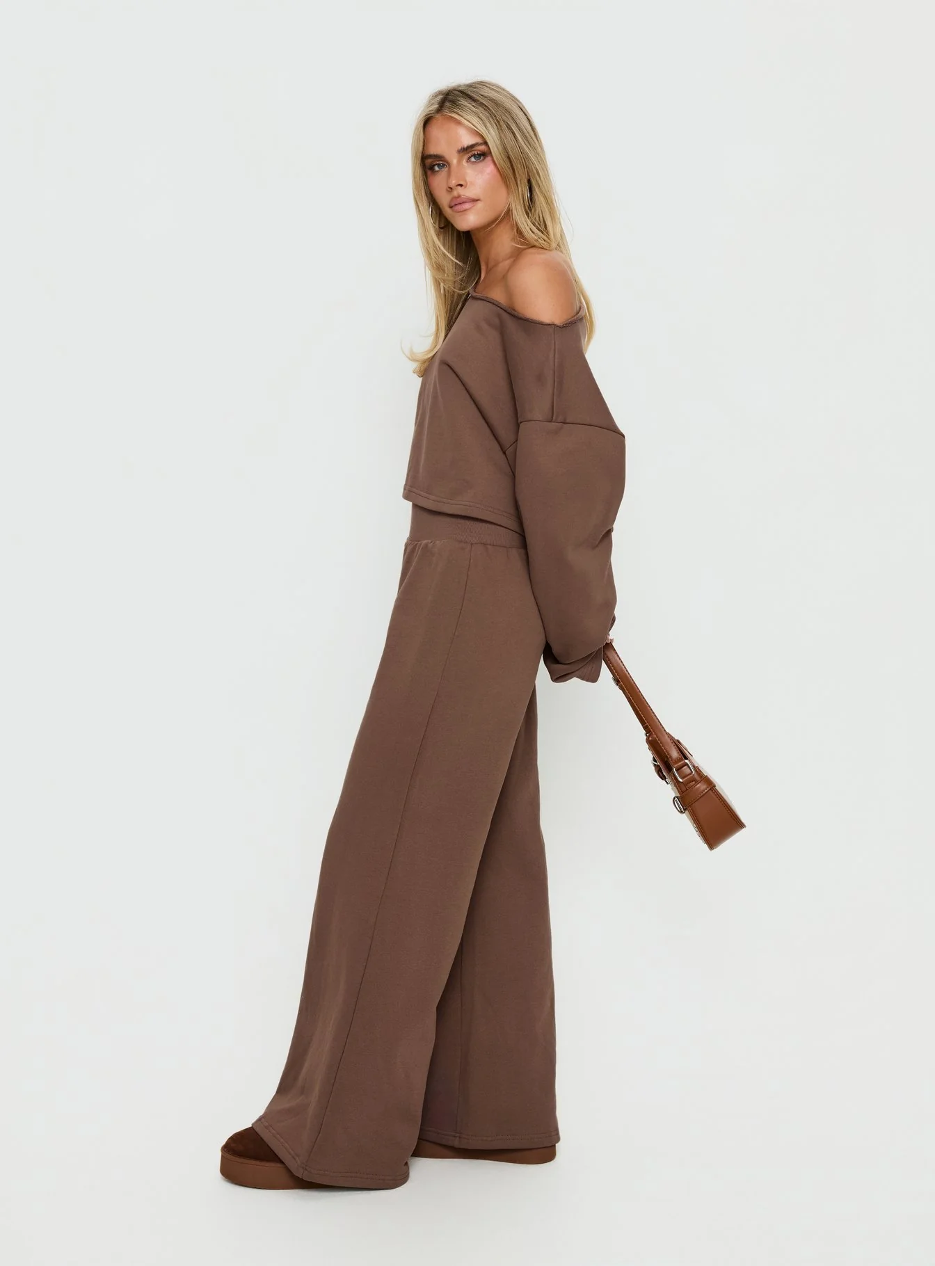 Peaks Flared Track Pants Cocoa