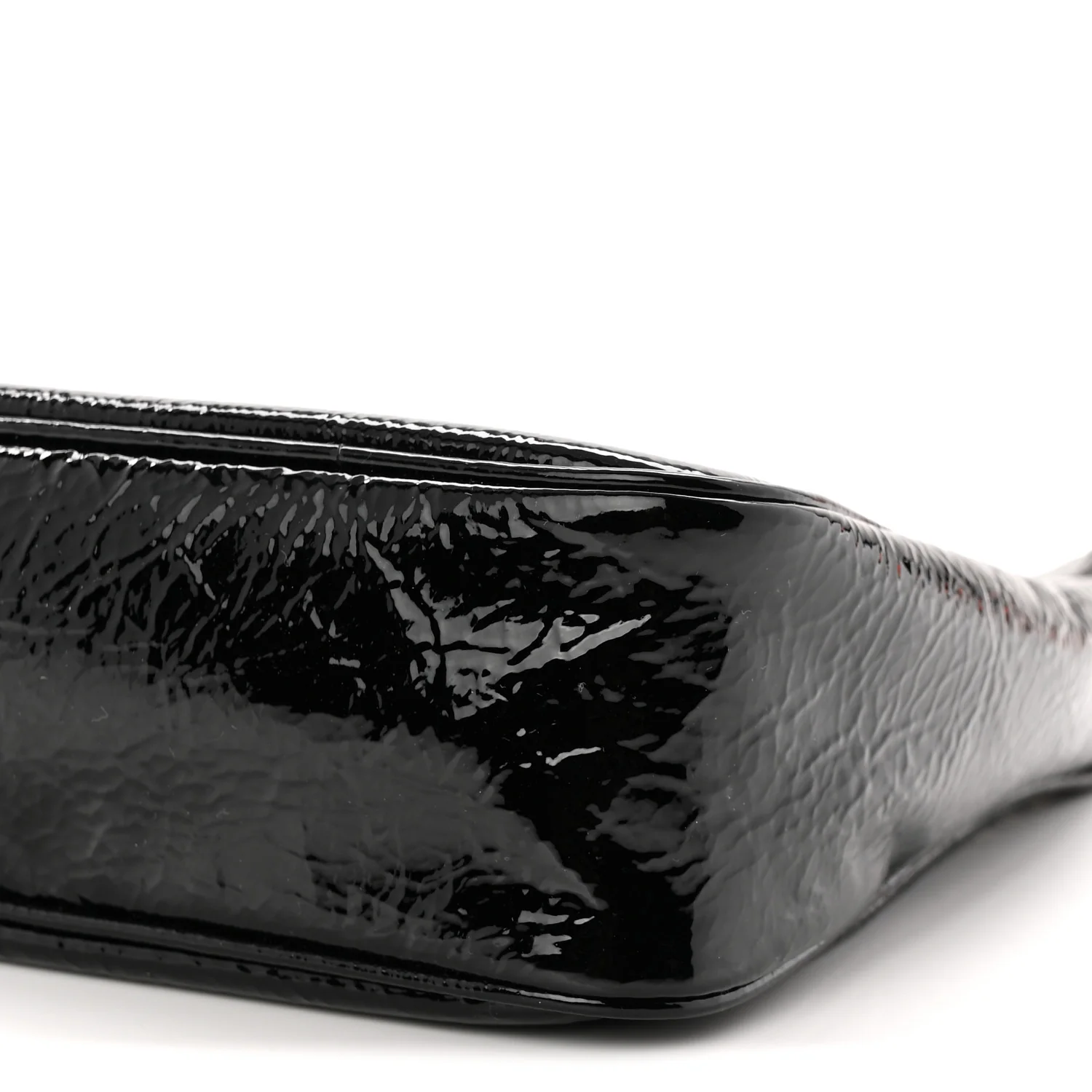 Patent Naplak Re-Edition 2005 Shoulder Bag With Charm Black - Top Club