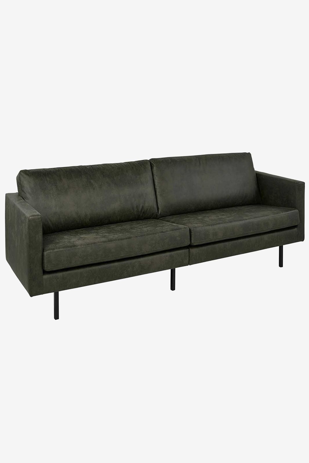 Amsterdam leer clean bank 3-zits groen