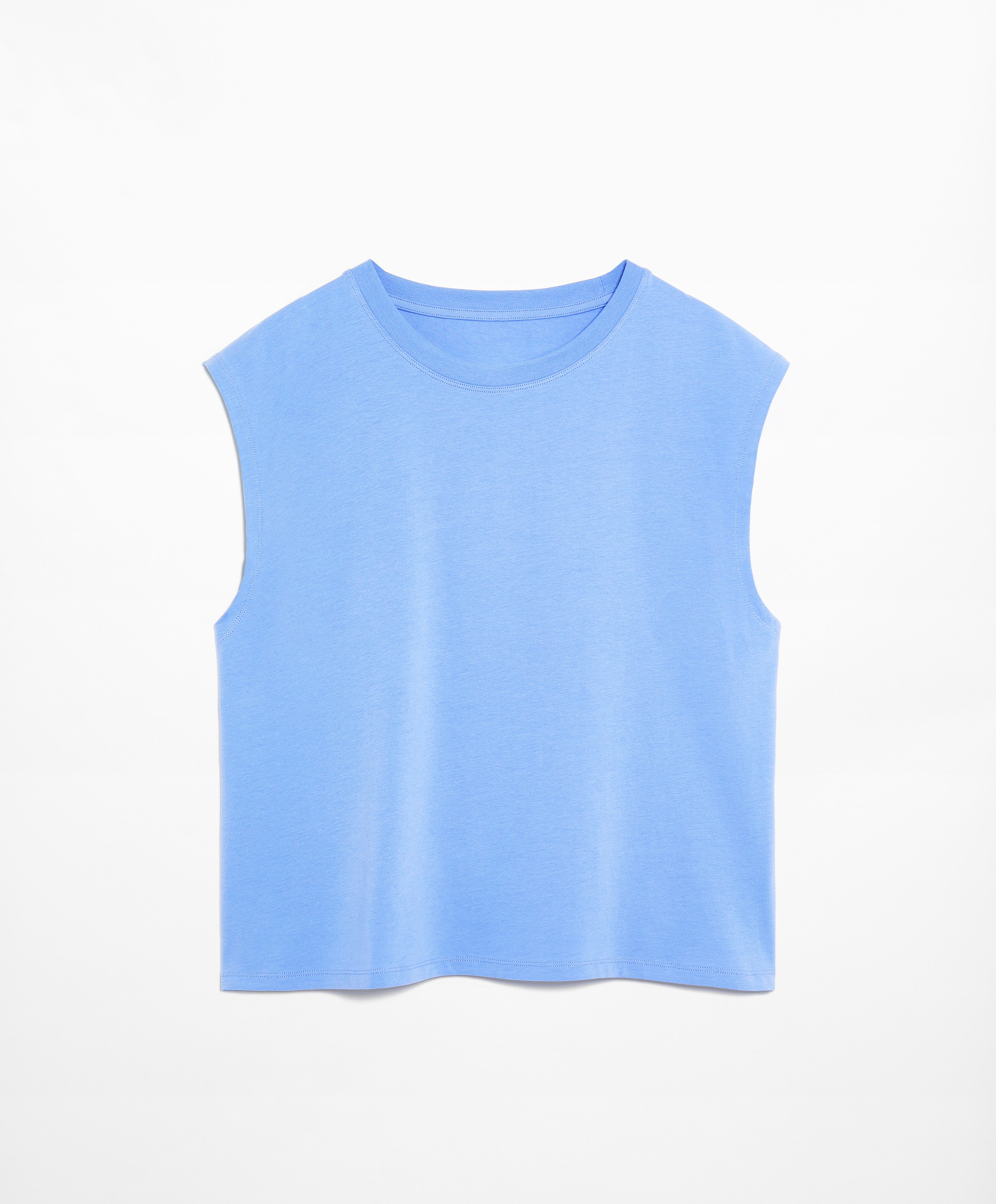 OYSHO Cotton blend sleeveless seamless T-shirt