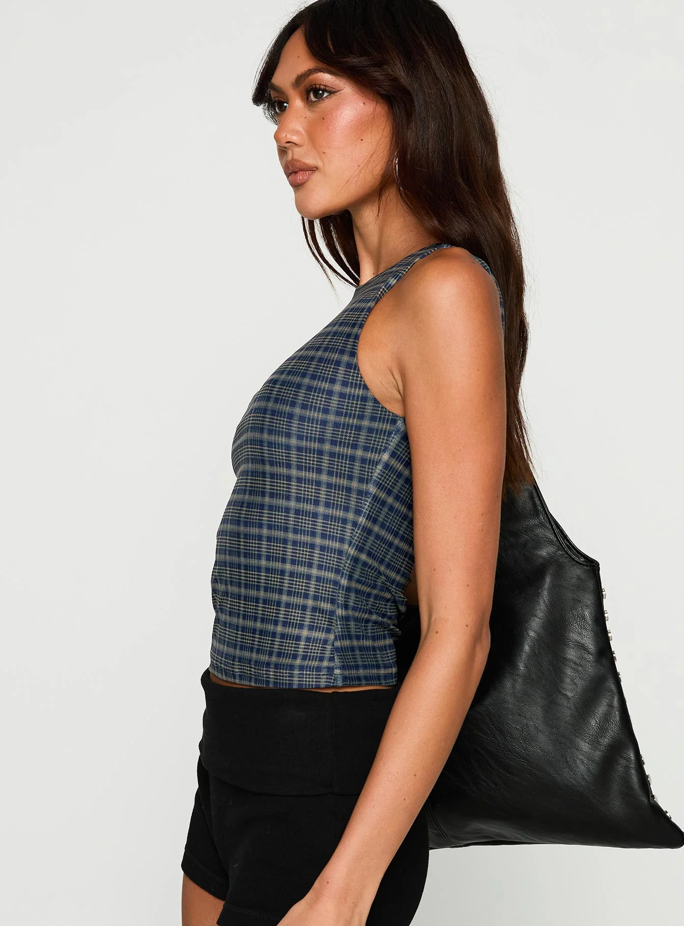 Your Main One Top Navy Check