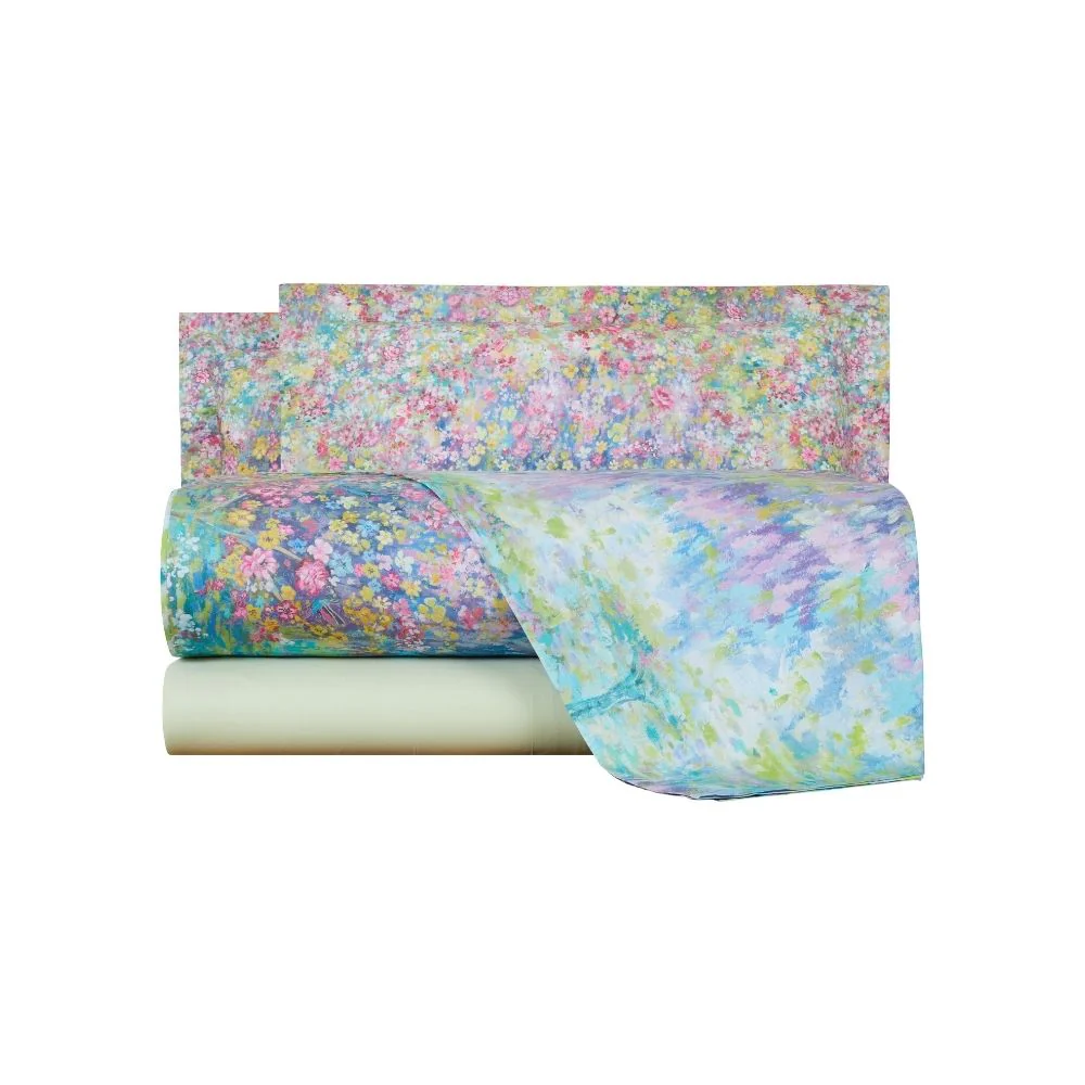 Completo Lenzuola In Percalle Magic Garden Matrimoniale