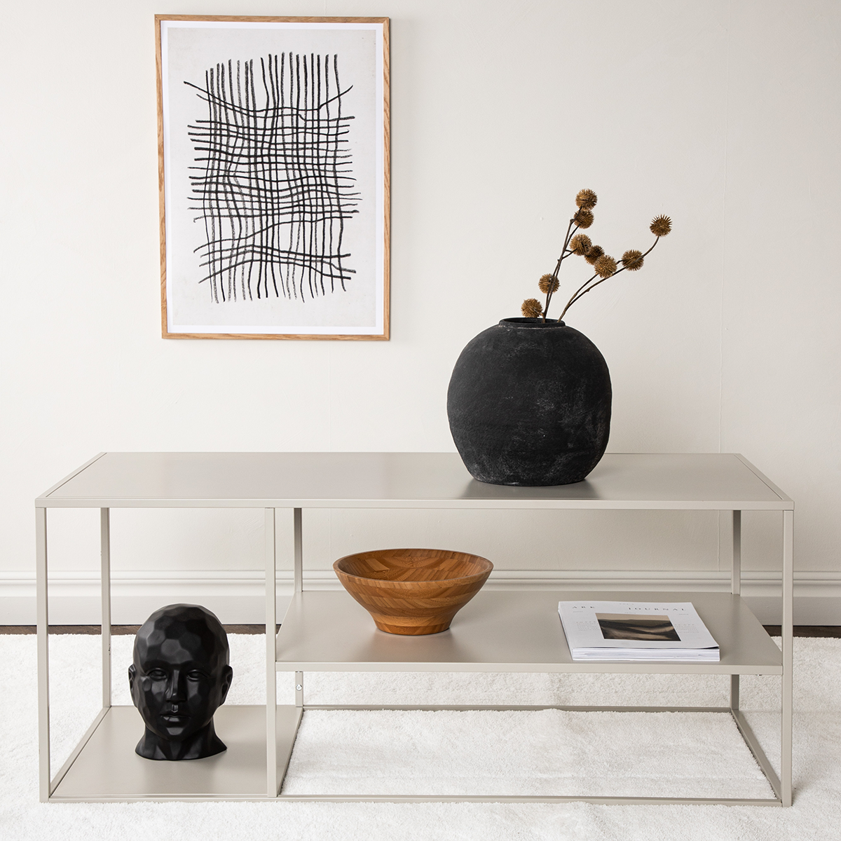 Metalen salontafel Jesse Beige