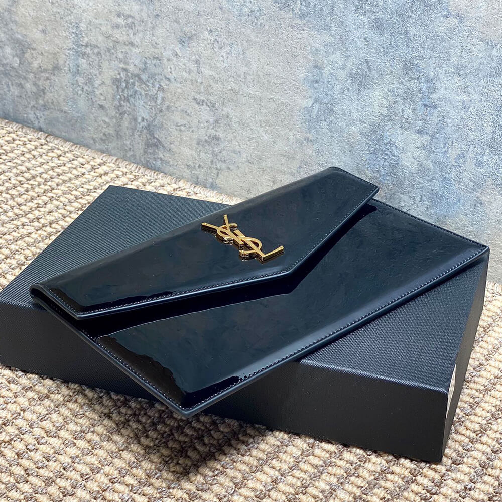YSL UPTOWN POUCH IN PATENT LEATHER(HIGH-END GRADE) - Top Club