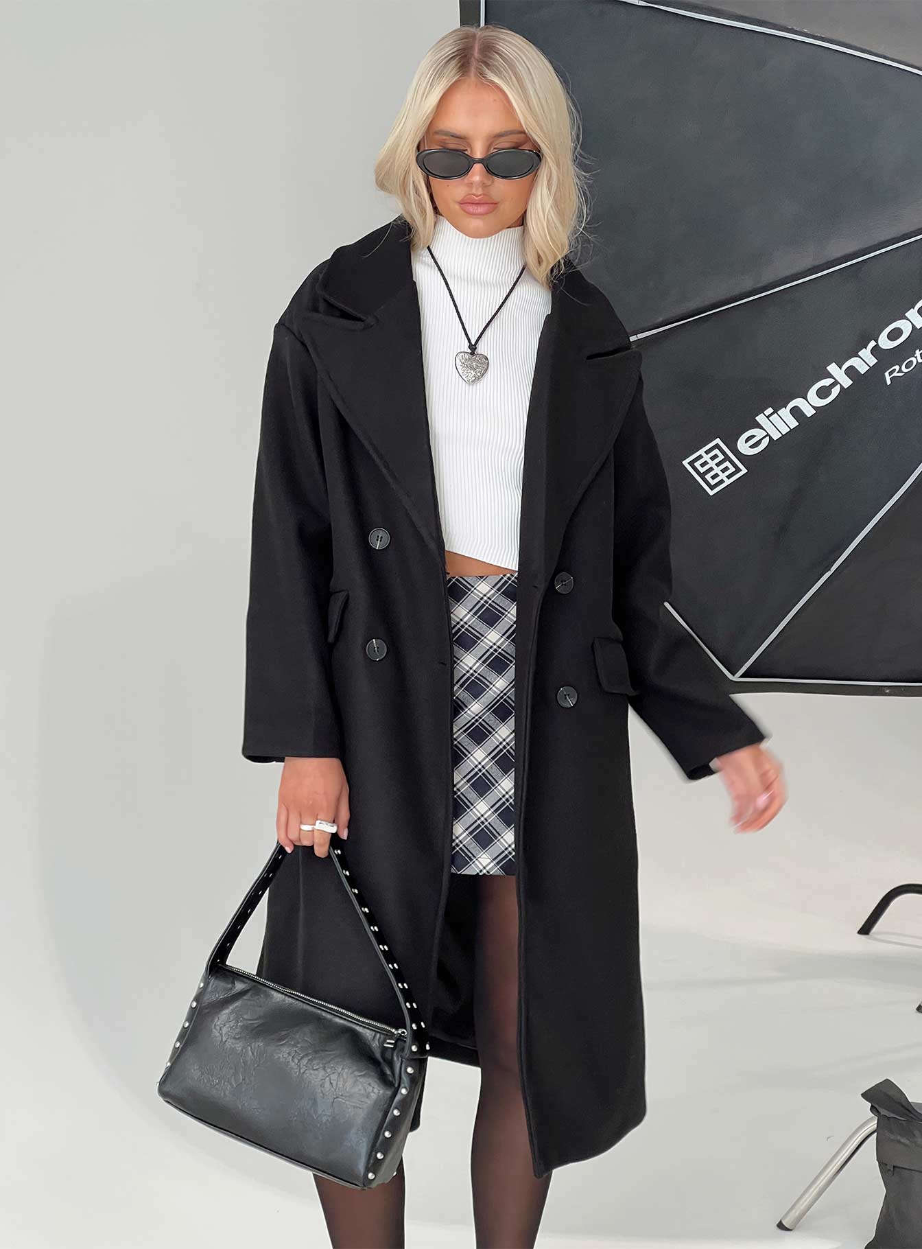 Inferno Longline Coat Black