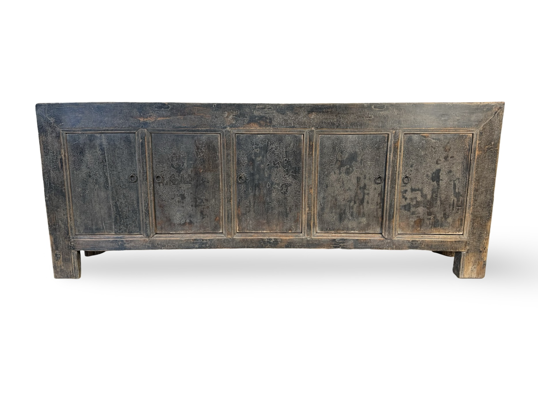 Dressoir naturel zwart 5 deur uniek