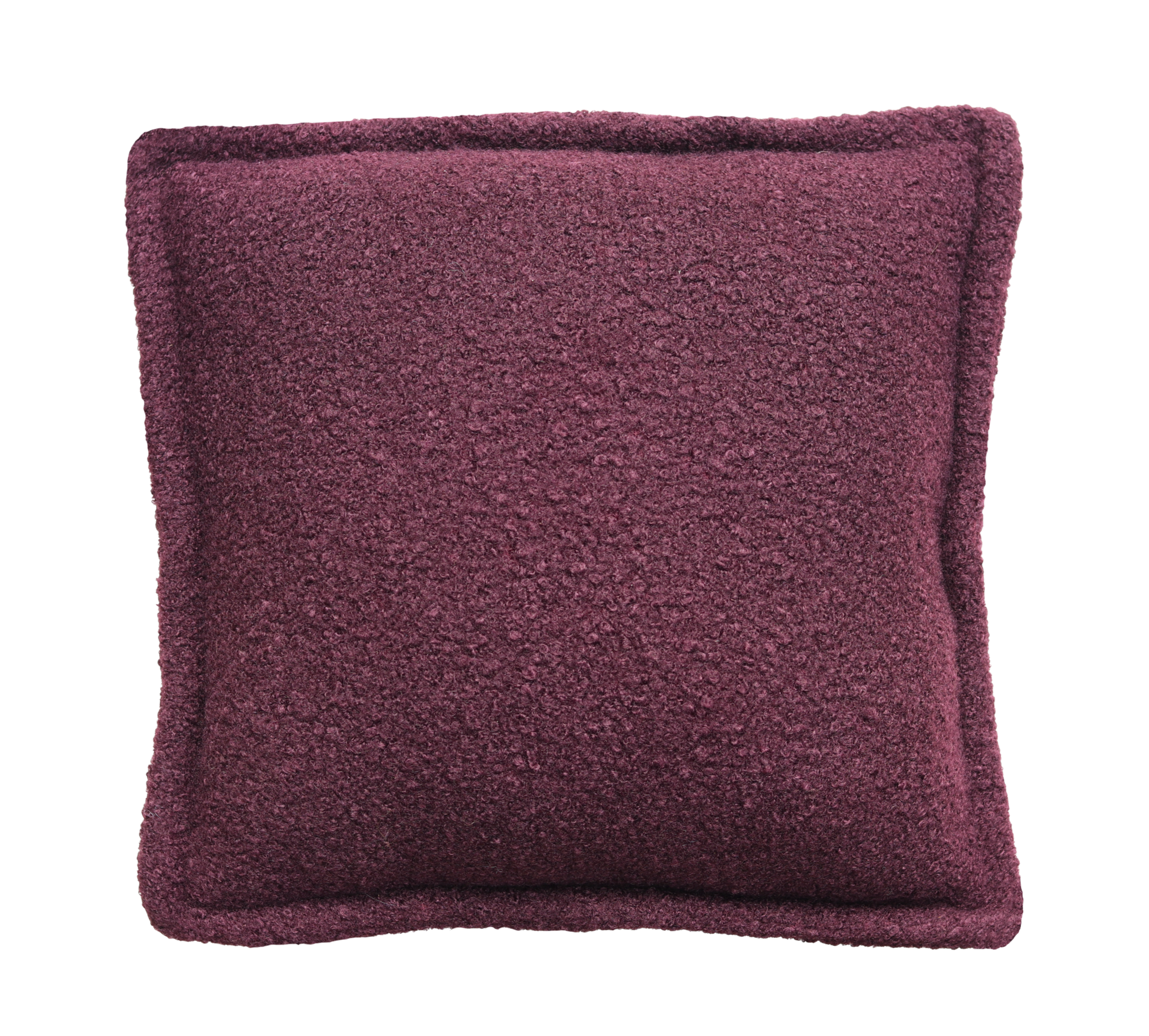 Kussen bouclé aubergine 55x55cm
