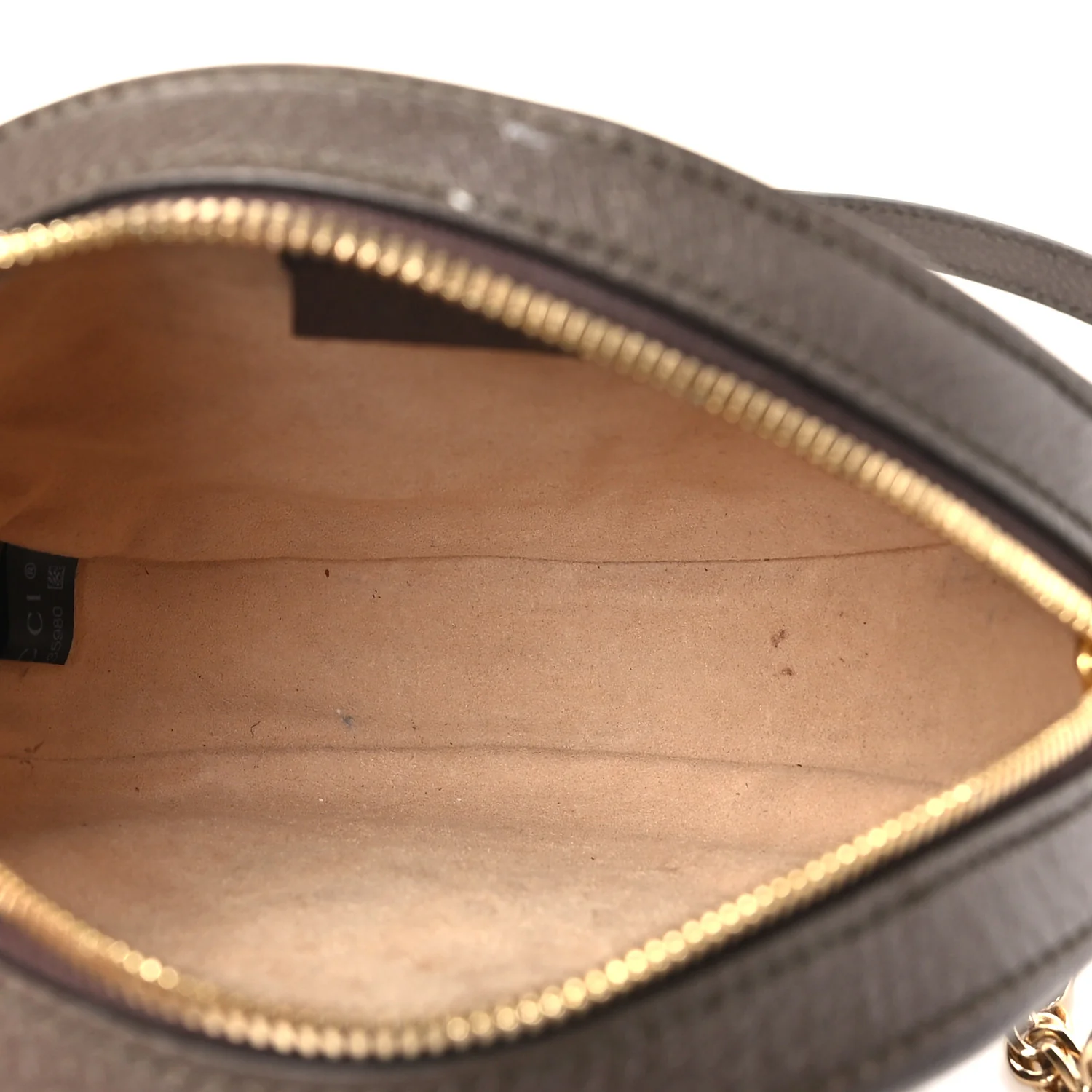 GG Supreme Monogram Web Mini Ophidia Round Shoulder Bag Brown - Top Club