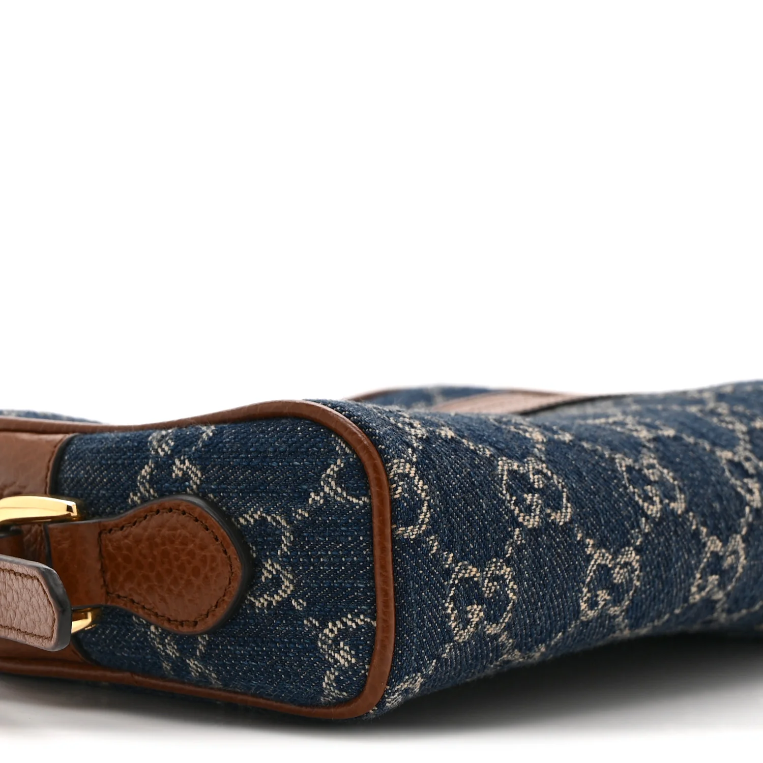 New Denim GG Monogram Dollar Calfskin Mini Ophidia Shoulder Bag Blue Tea Cuir Epilog - Top Club
