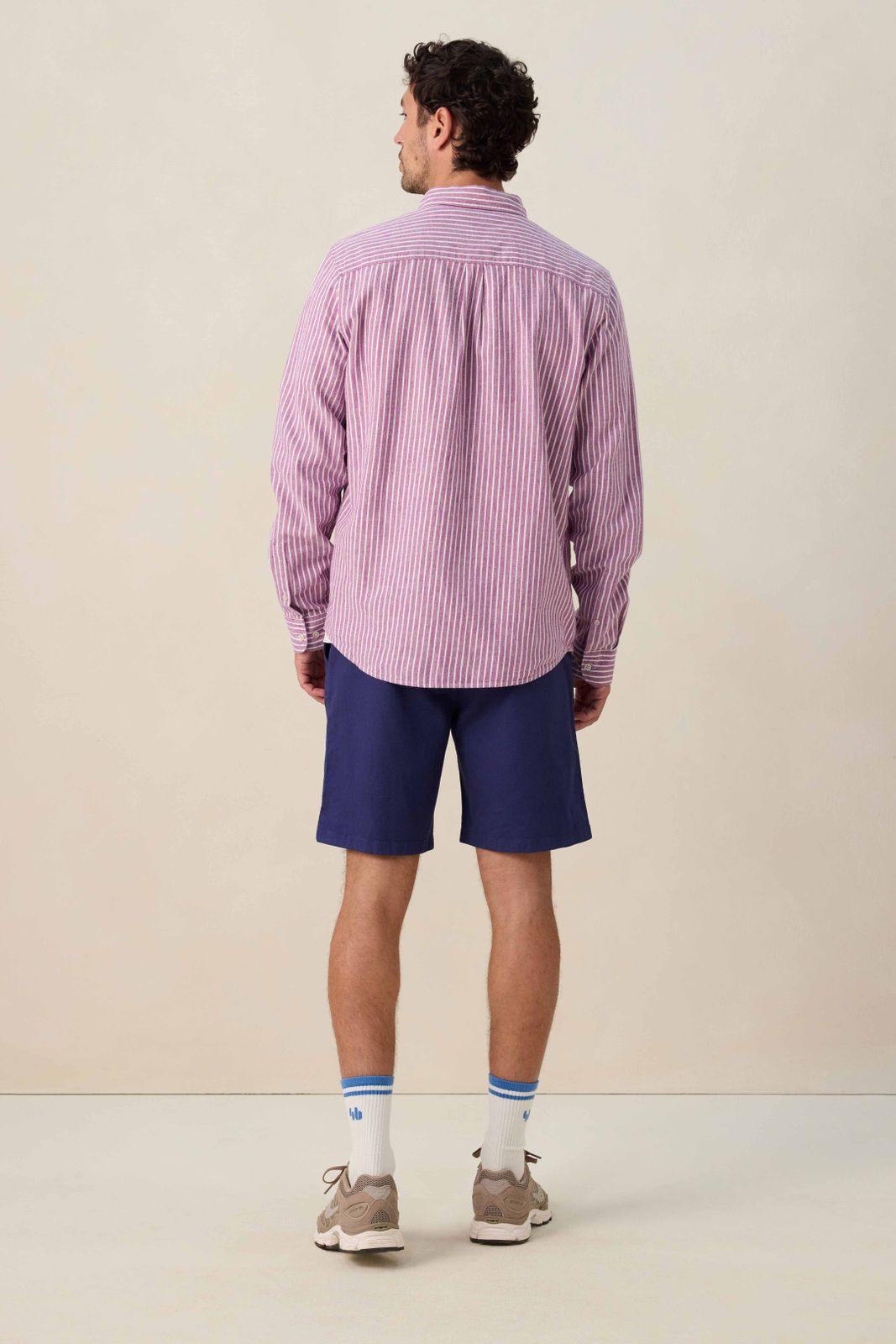 Lichtpaars overhemd met strepen