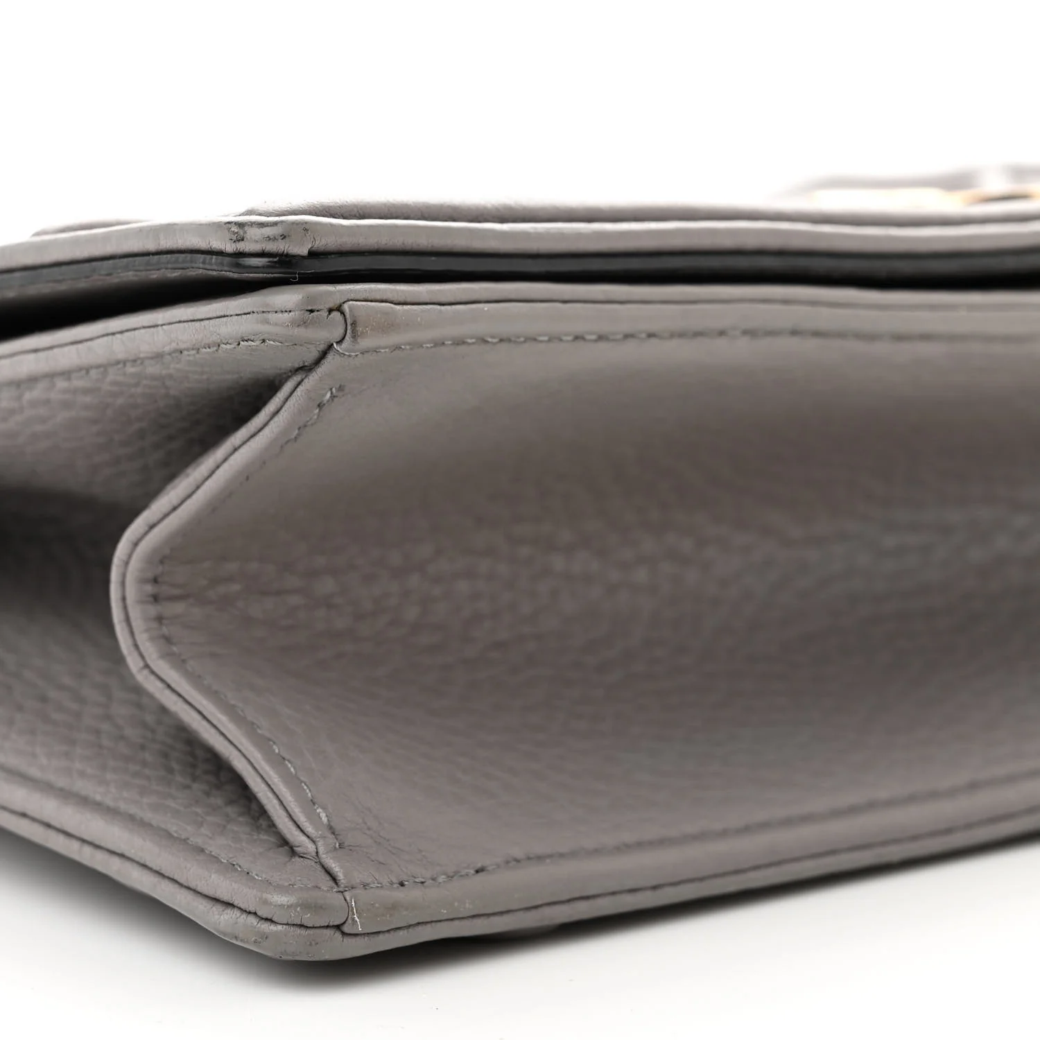 Grained Calfskin Medium Diorama Flap Bag Gris - Top Club