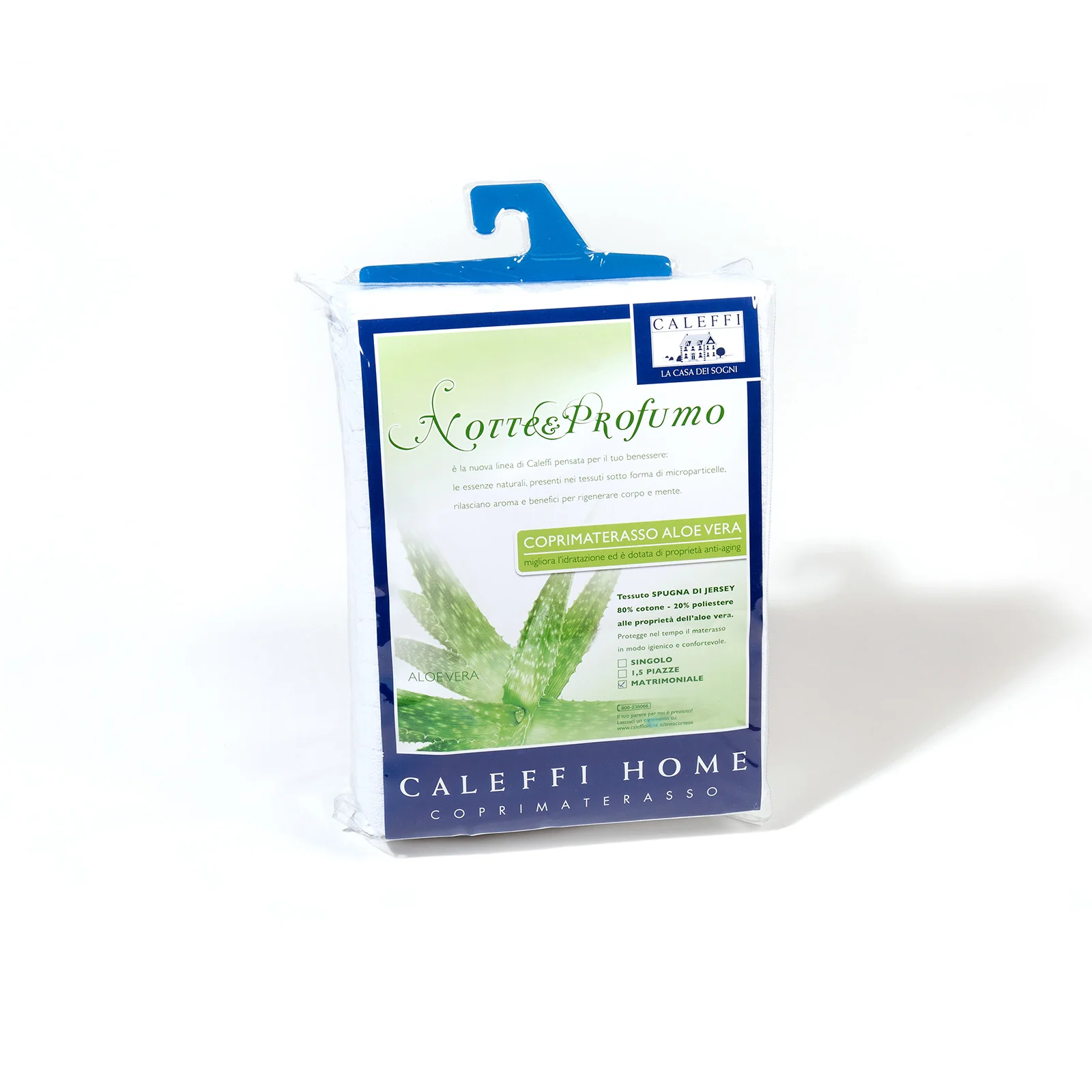 Coprimaterasso In Aloe Vera Aloe-Vera Singolo Unica Caleffi Home