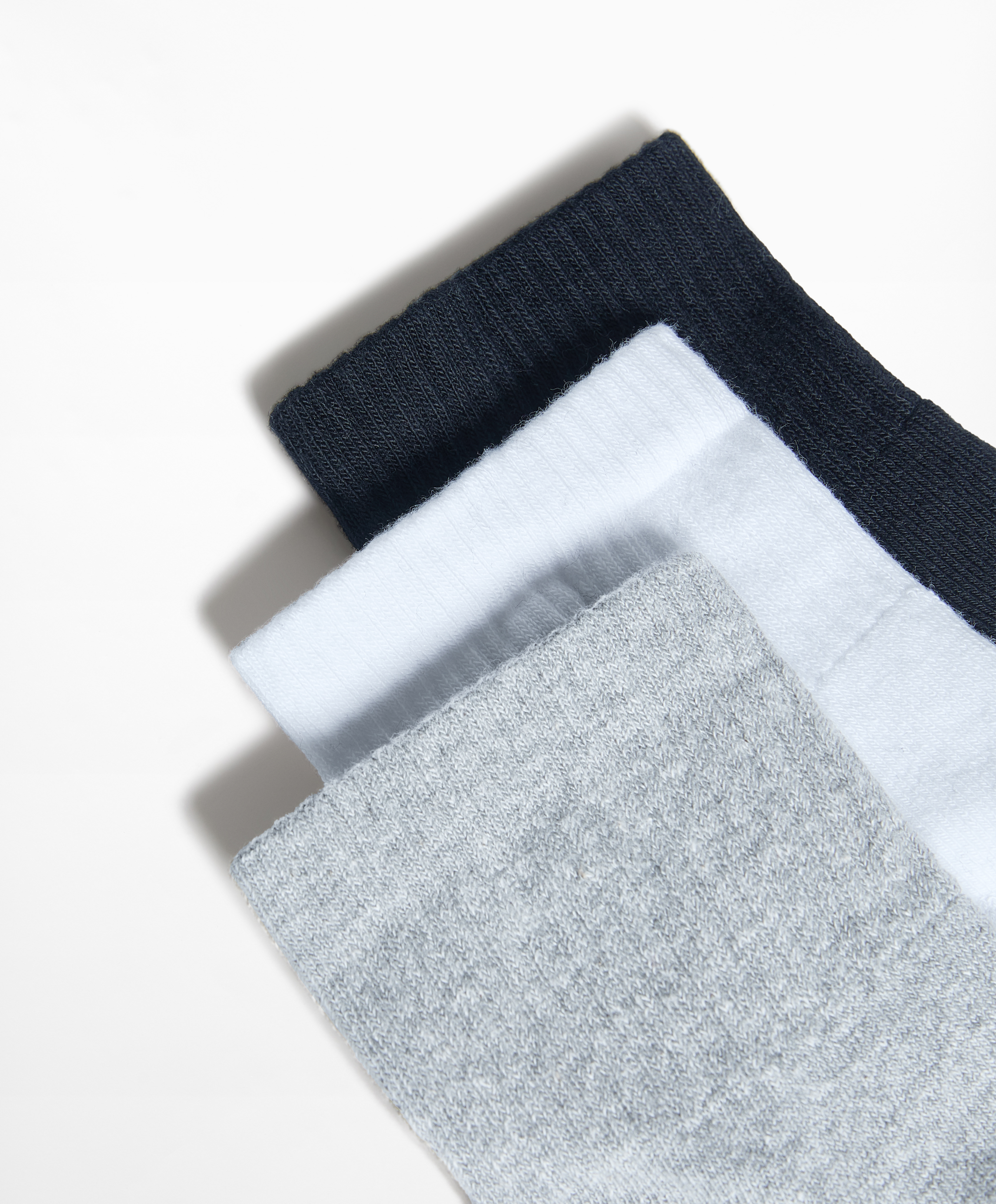 OYSHO 3 pairs of cotton blend quarter sports socks