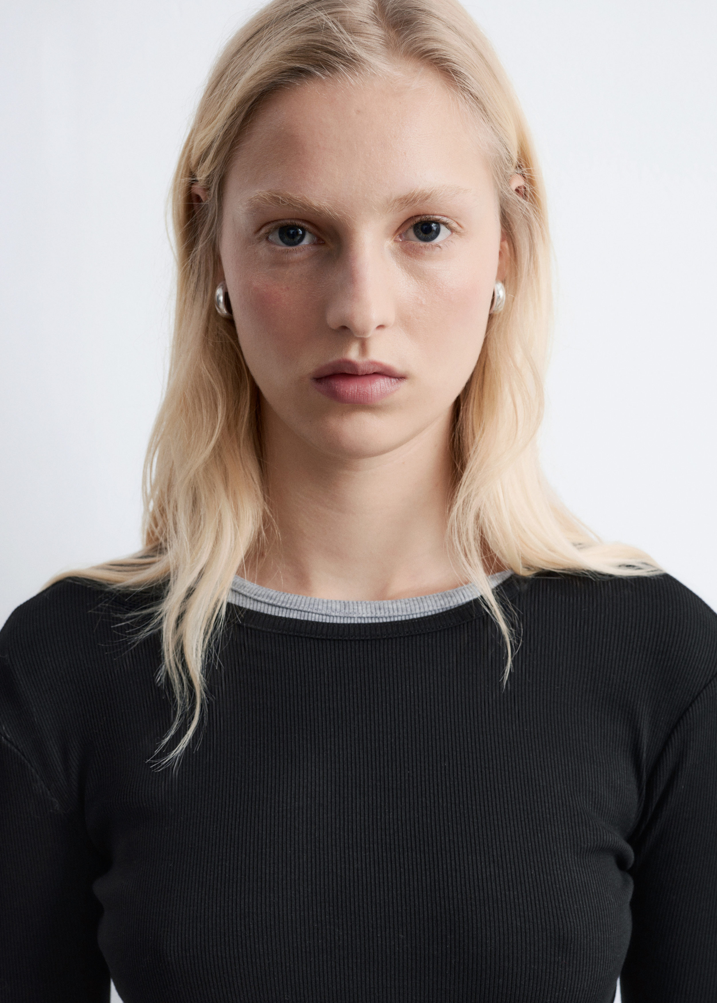 & Other Stories RIBBED LONG-SLEEVE TOP