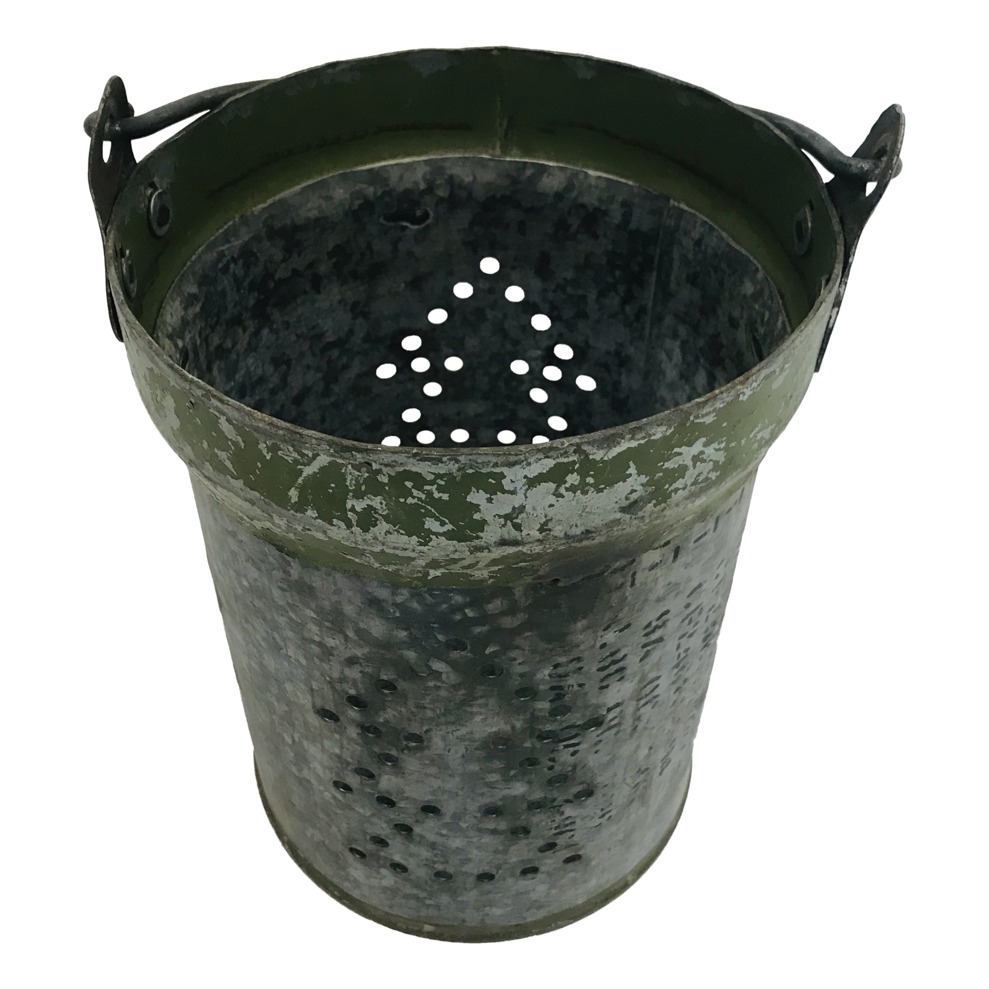 Iron bucket lantern tree