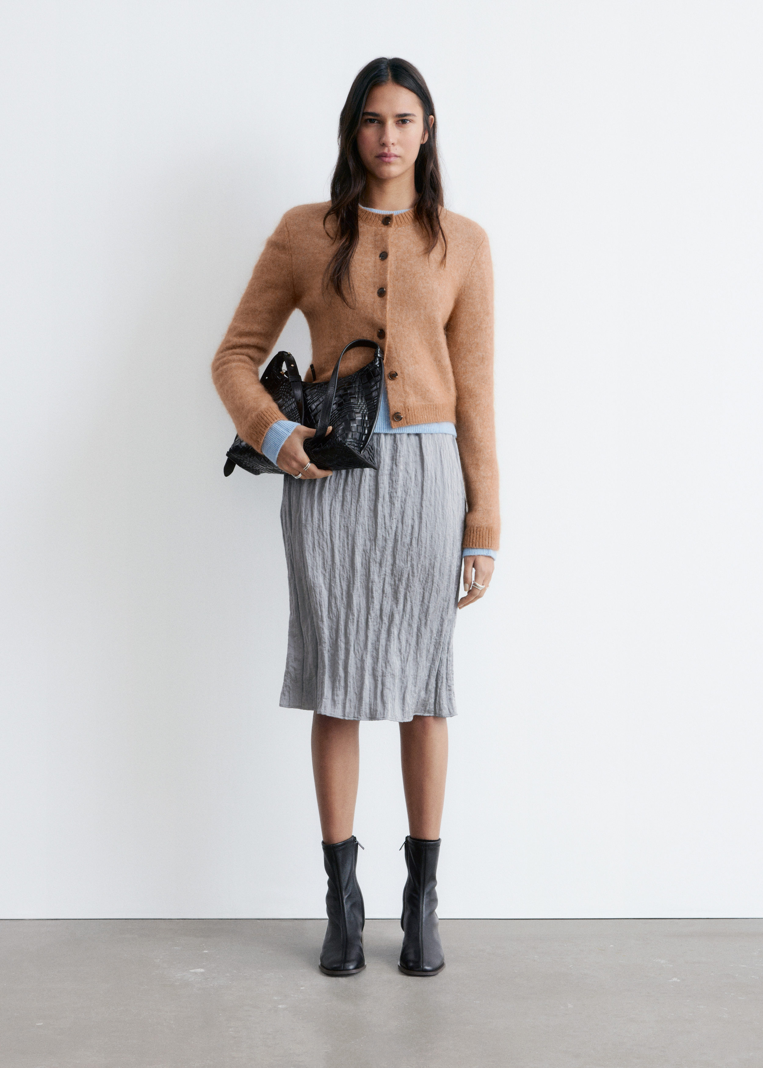 & Other Stories MOHAIR-BLEND BRUSHED CARDIGAN