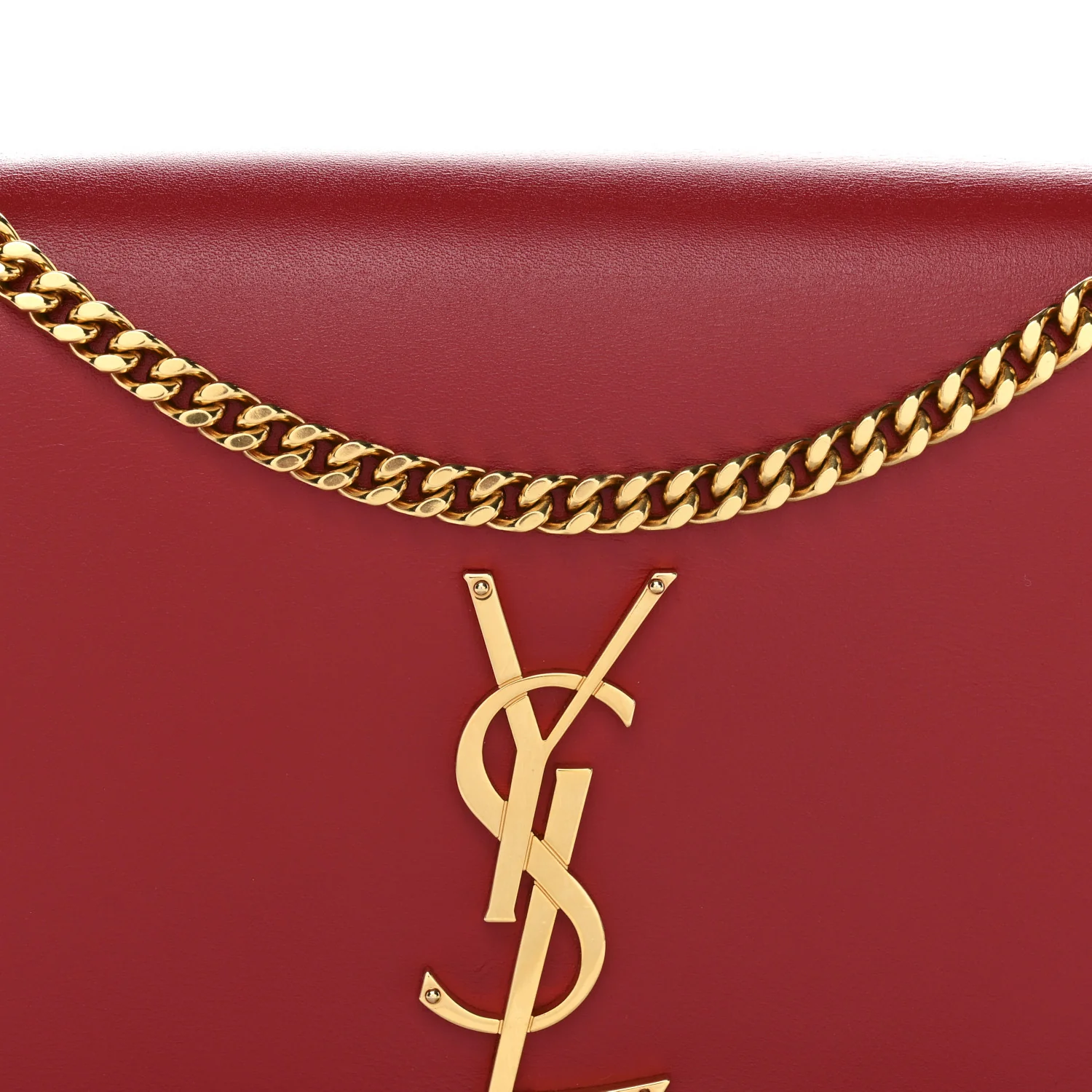 Smooth Calfskin Medium Classic Monogram Kate Tassel Satchel Lipstick Red - Top Club
