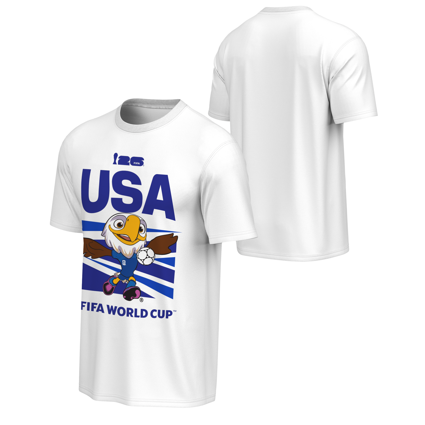 2026 World Cup USA Mascot White T-Shirt - Unisex