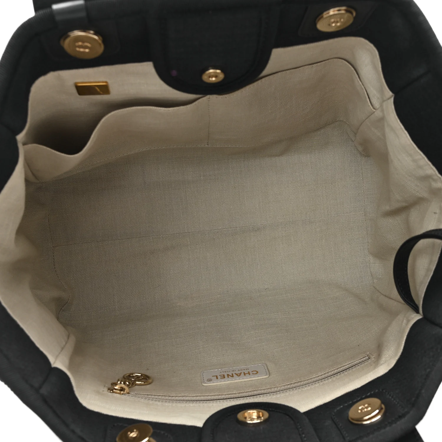 Mixed Fibers Small Deauville Tote Black - Top Club