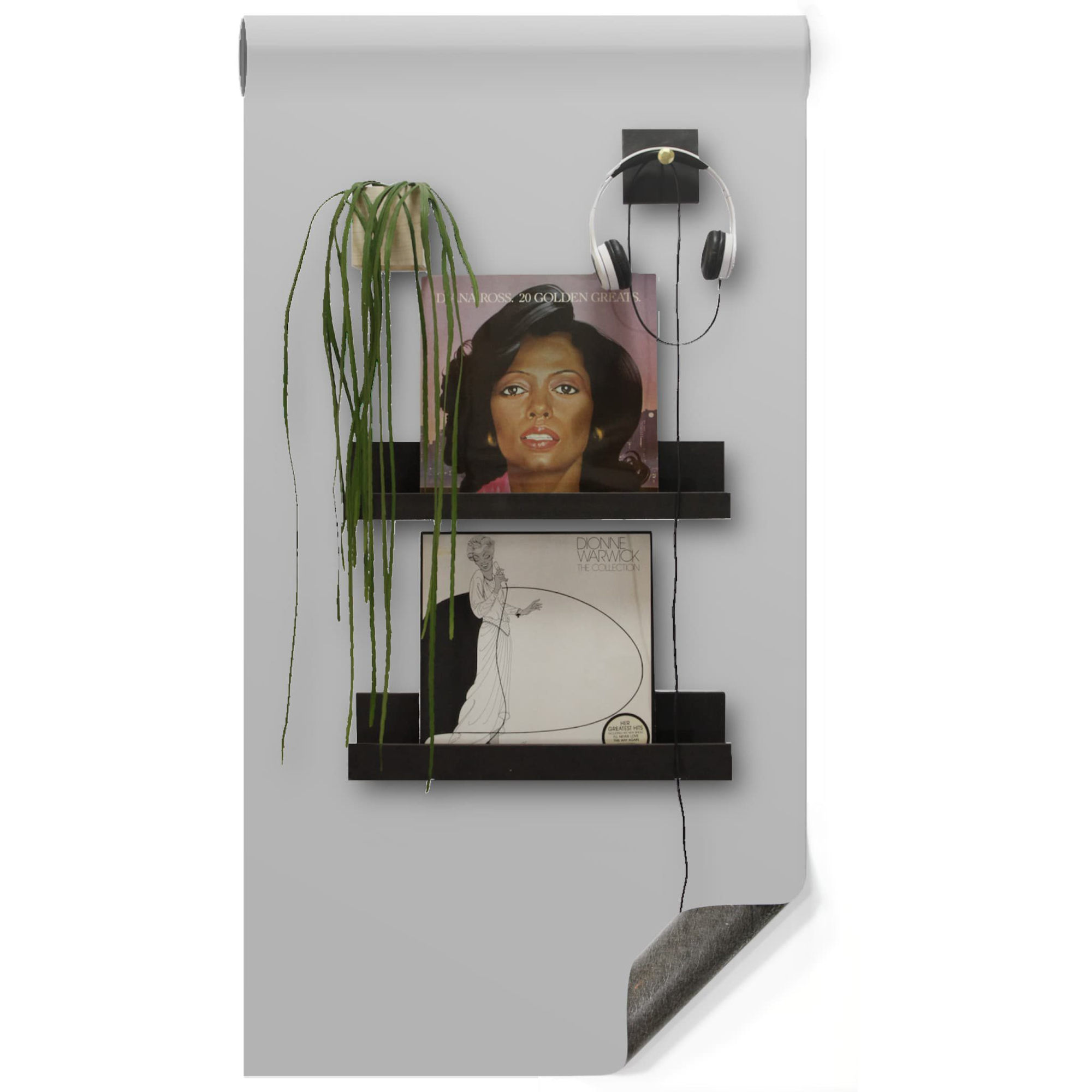 Magneetbehang luxe – krijtbord lichtgrijs 100x250 cm