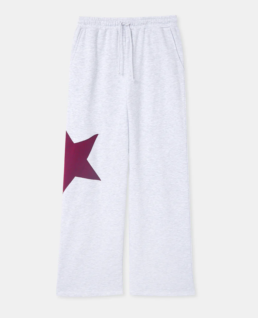 Pimkie Pantalon large en molleton avec étoile contrastée